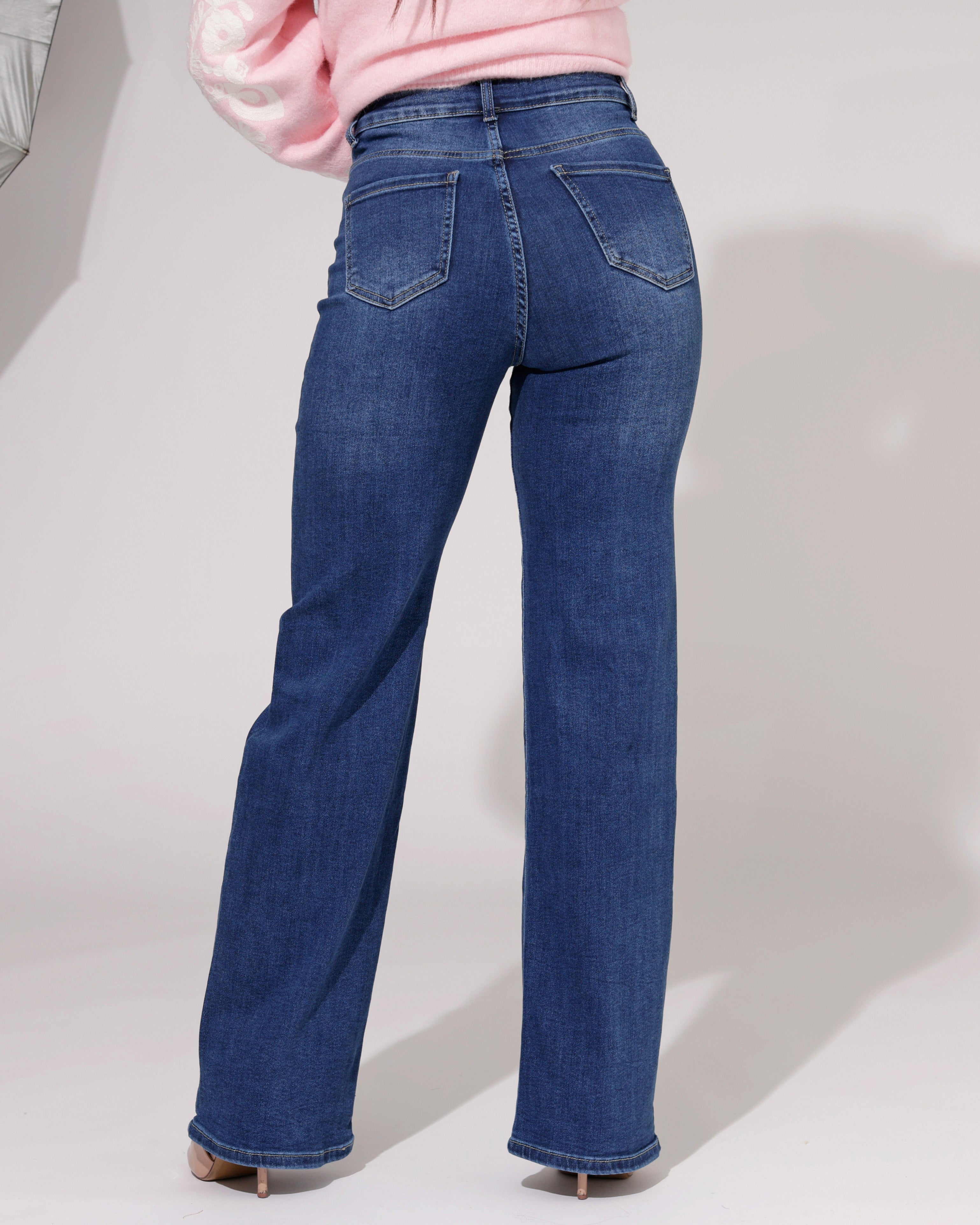 Redseventy | Wide leg jeans Reza-14 Blauw