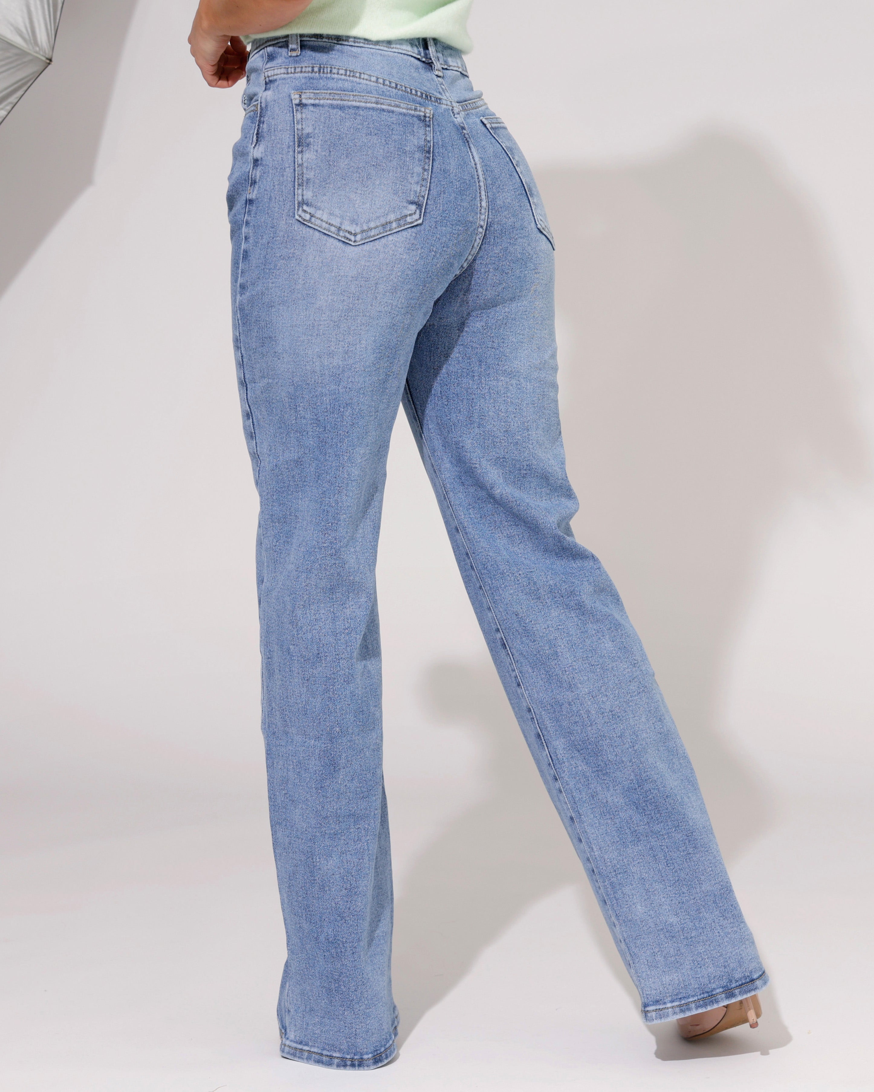 Hello Miss | Wide leg jeans Macey-5 Lichtblauw