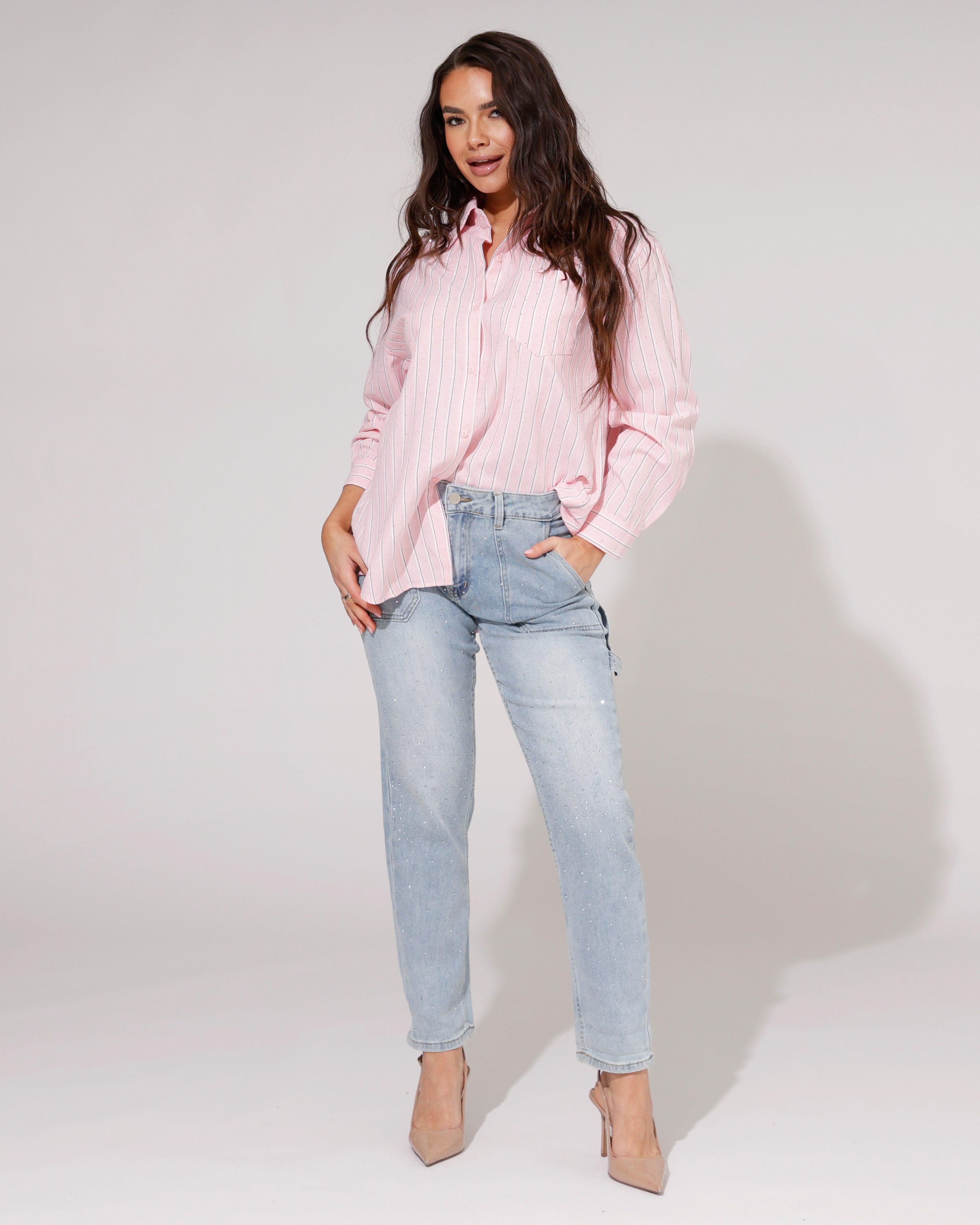 Toxik | Mom fit Fenna Lichtblauw