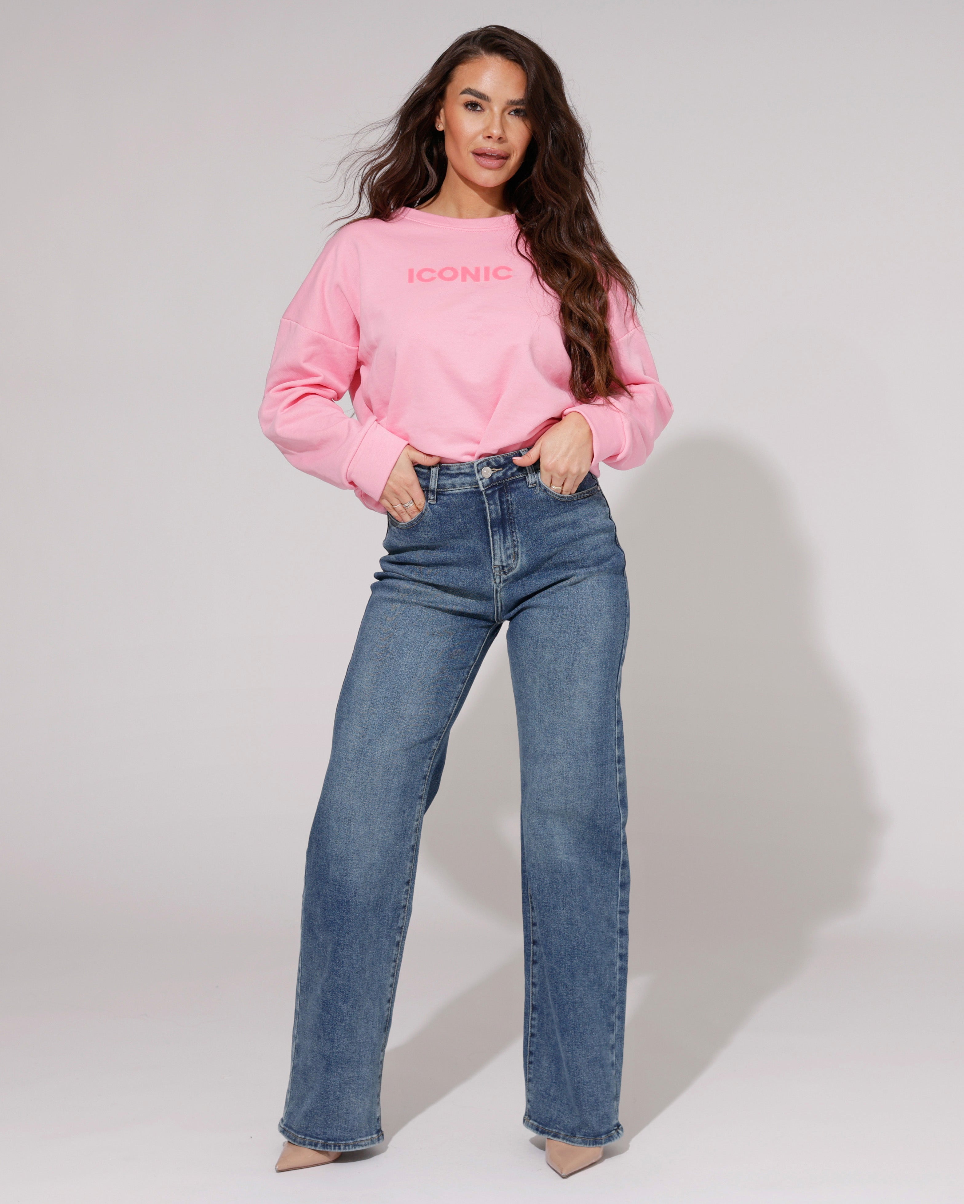 Hello Miss | Wide Leg Jeans Macey-8 Blauw