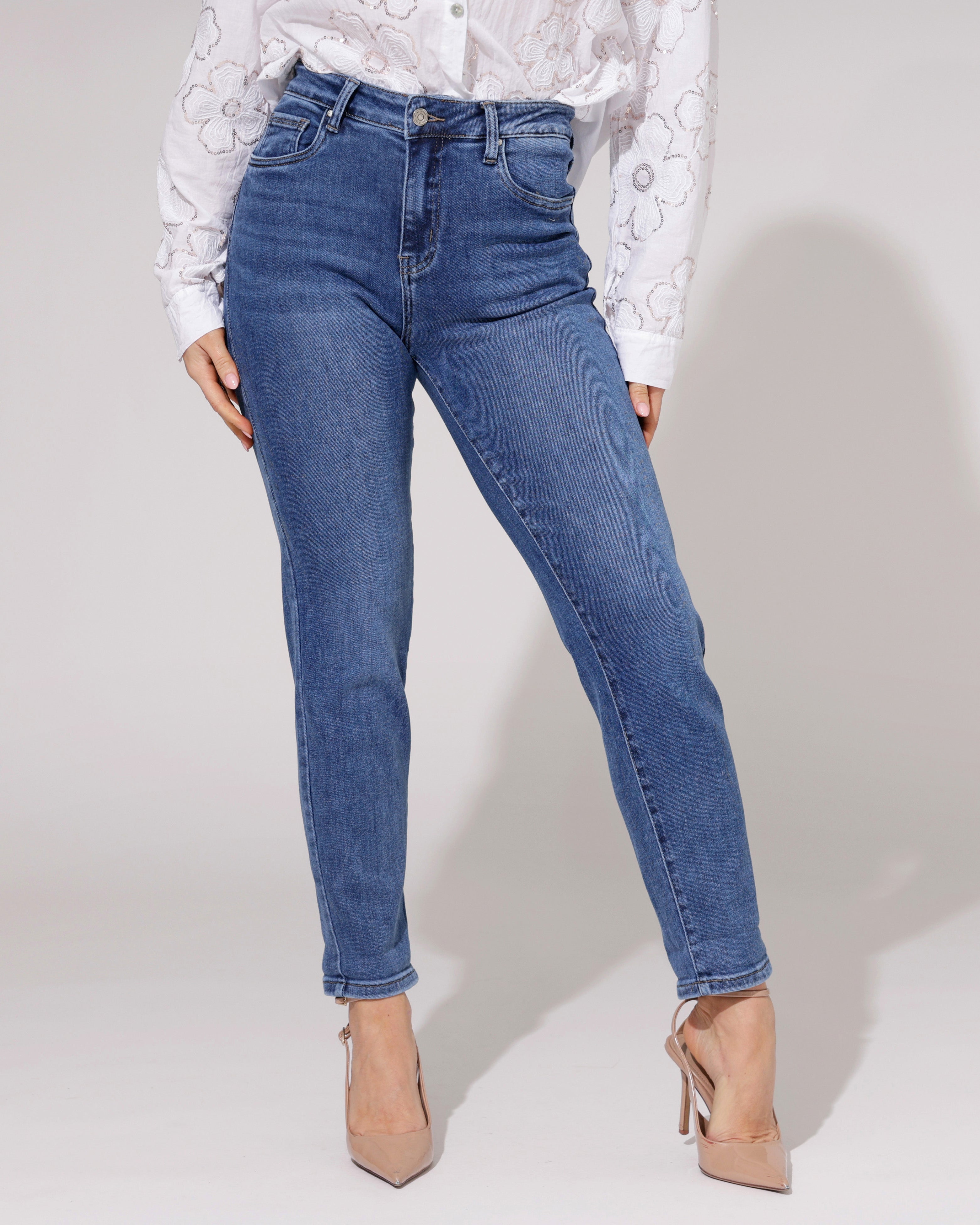 Hello Miss | Mom fit jeans Kiki-7 Blauw