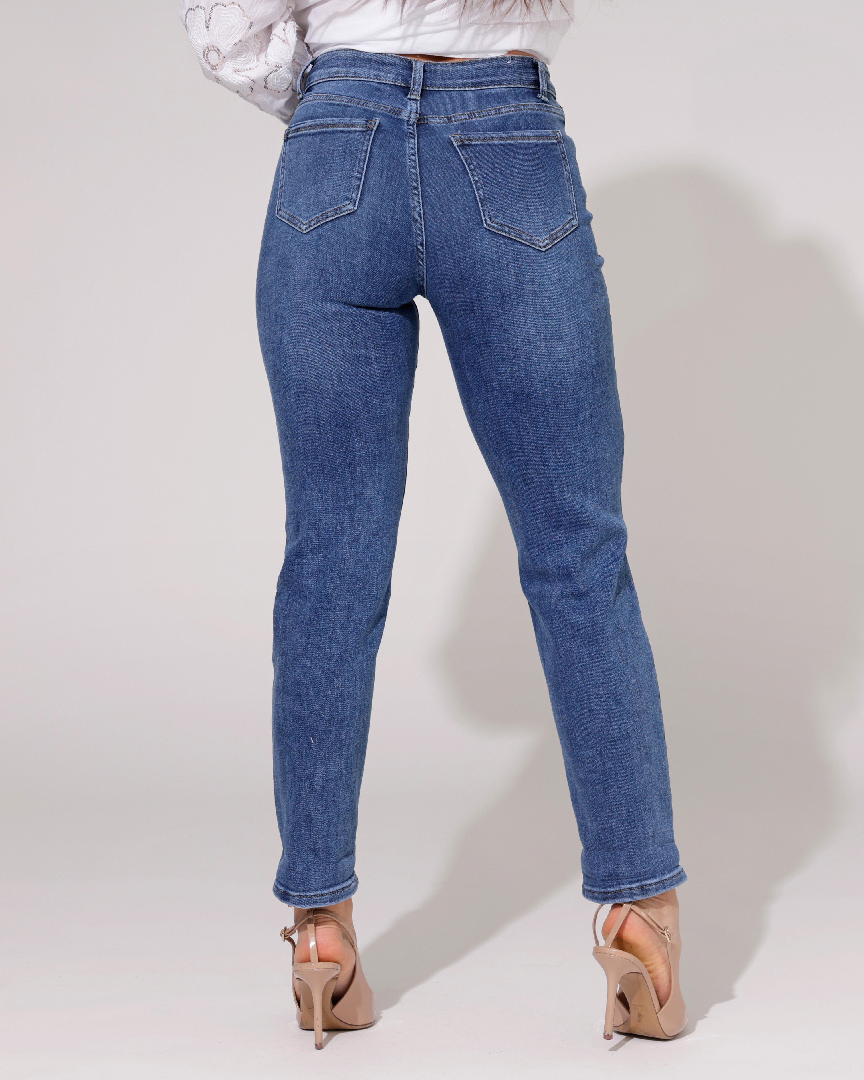 Hello Miss | Mom fit jeans Kiki-7 Blauw