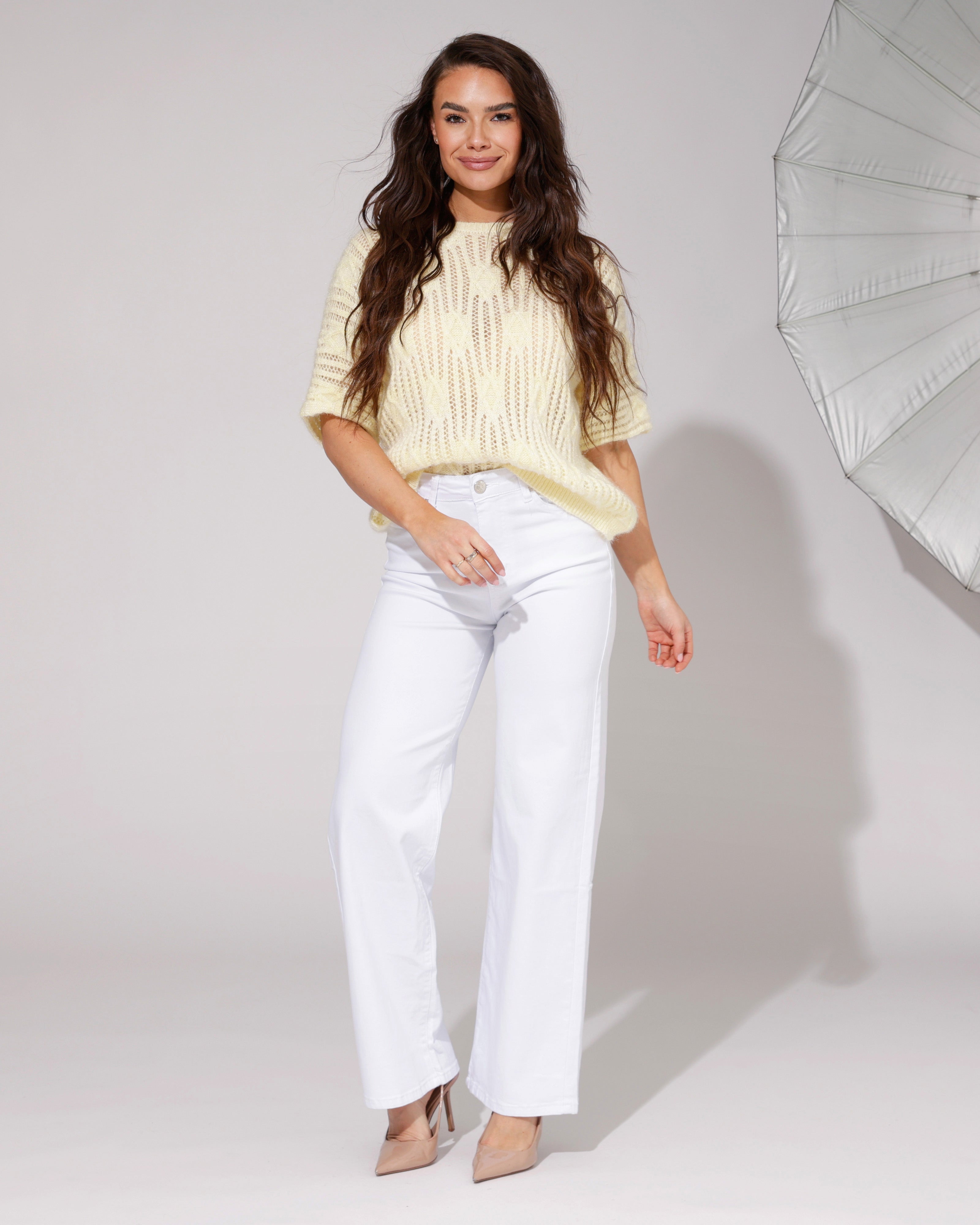 Goodies | Wide Leg Jeans Es-2 Wit