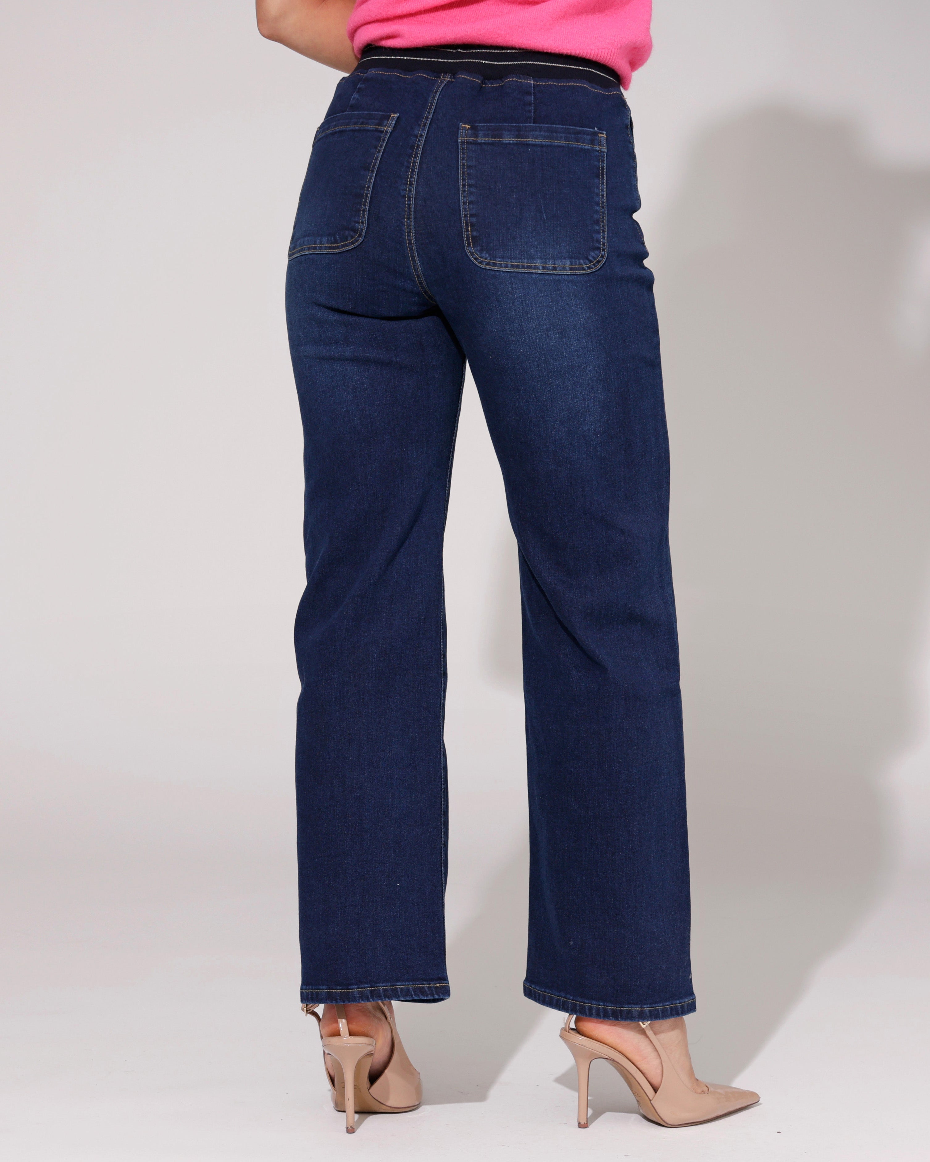 ZAC & ZOE | Jog-jeans Wide Leg Mimi-N Donkerblauw