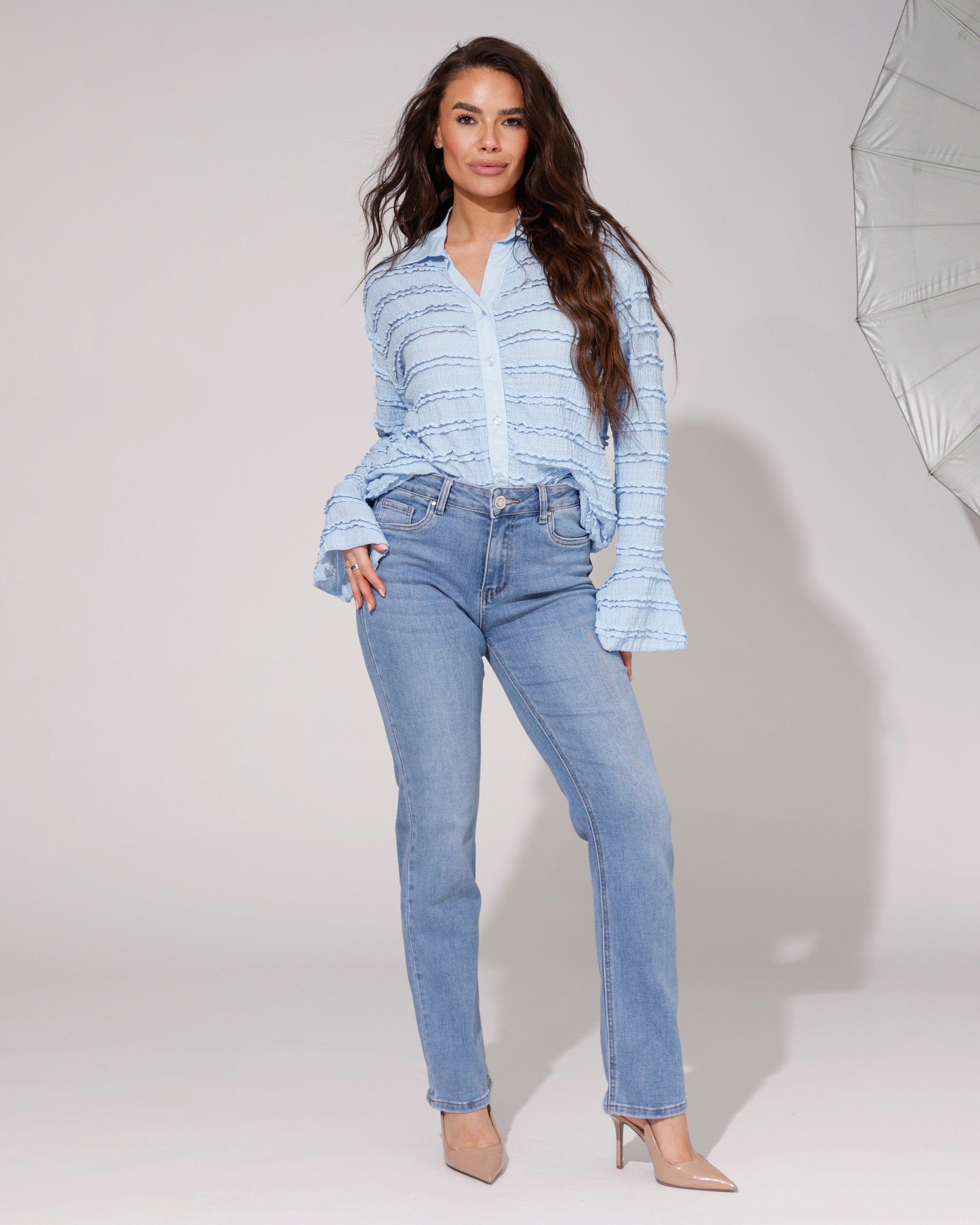 Goodies | Straight jeans Reza Blauw