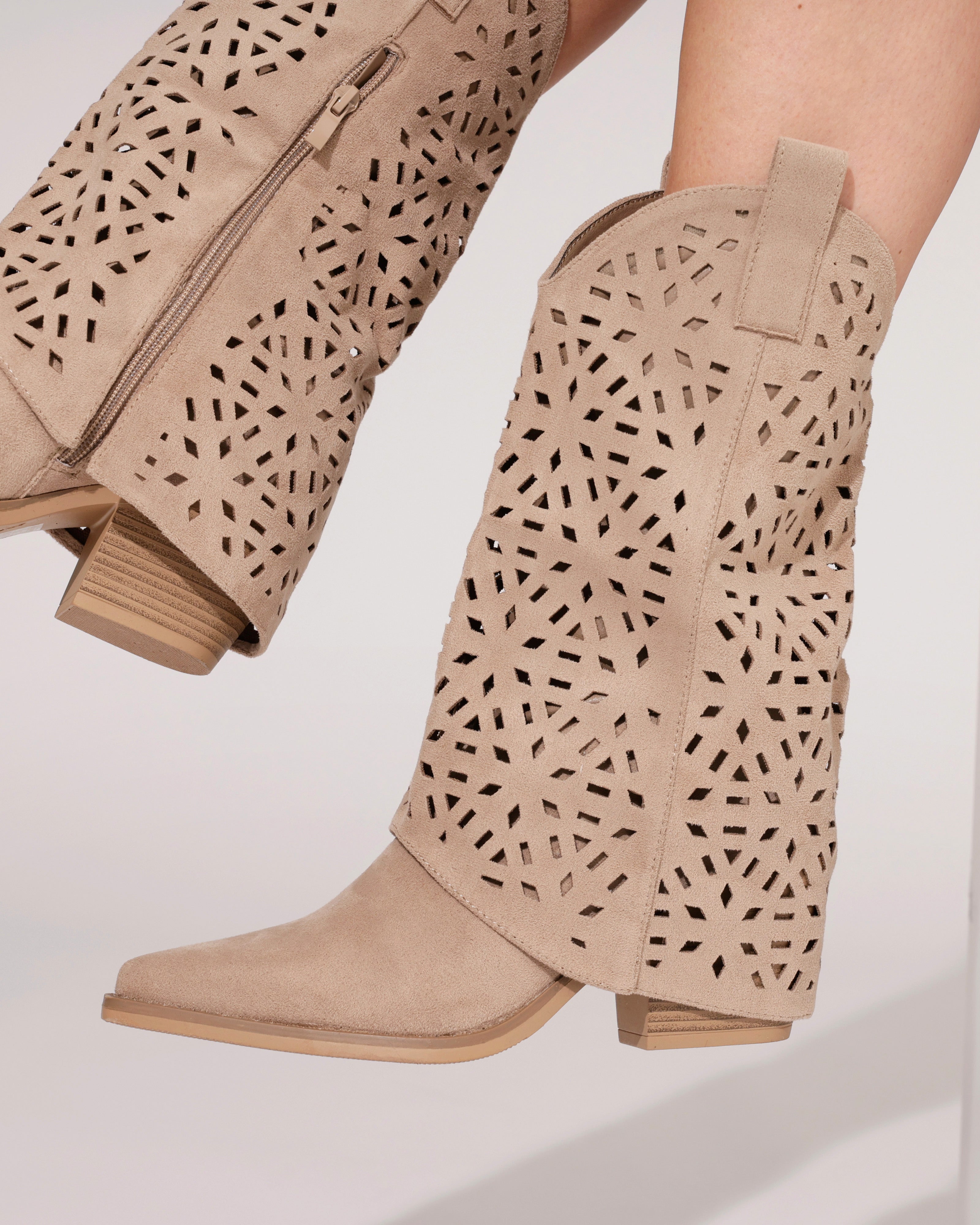 Cowboylaars Kaylee Taupe