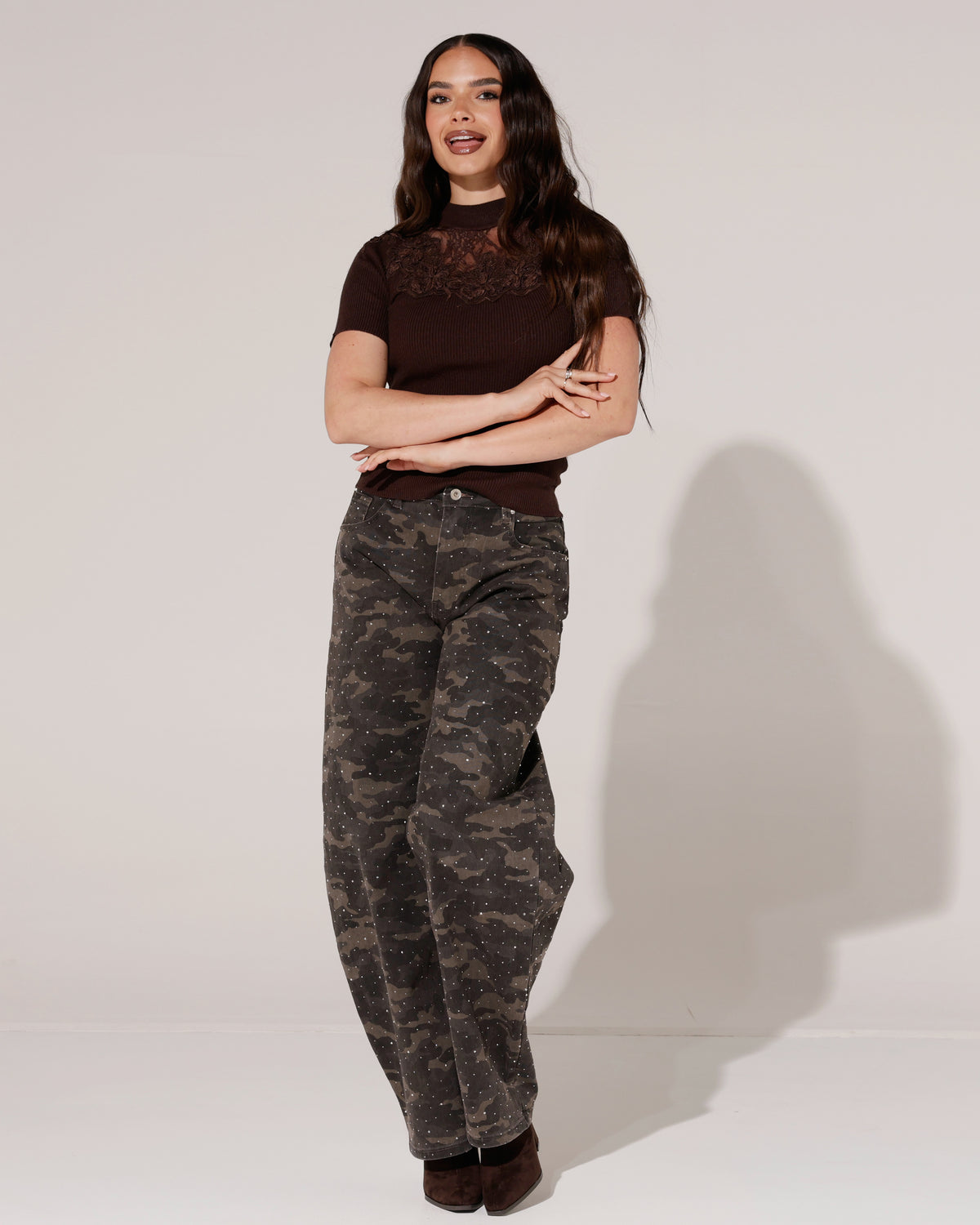 SeeSee Paris | Barrel jeans met strass Jane Army