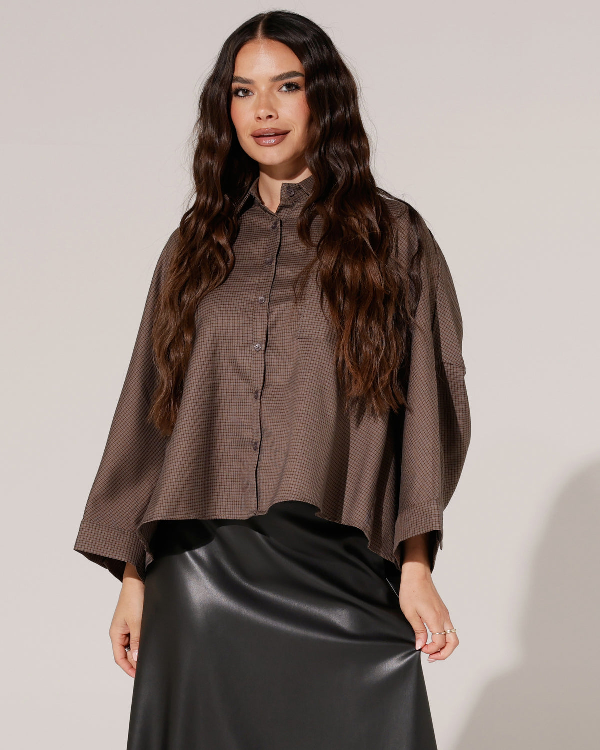 Geruite blouse Amy Donkerbruin