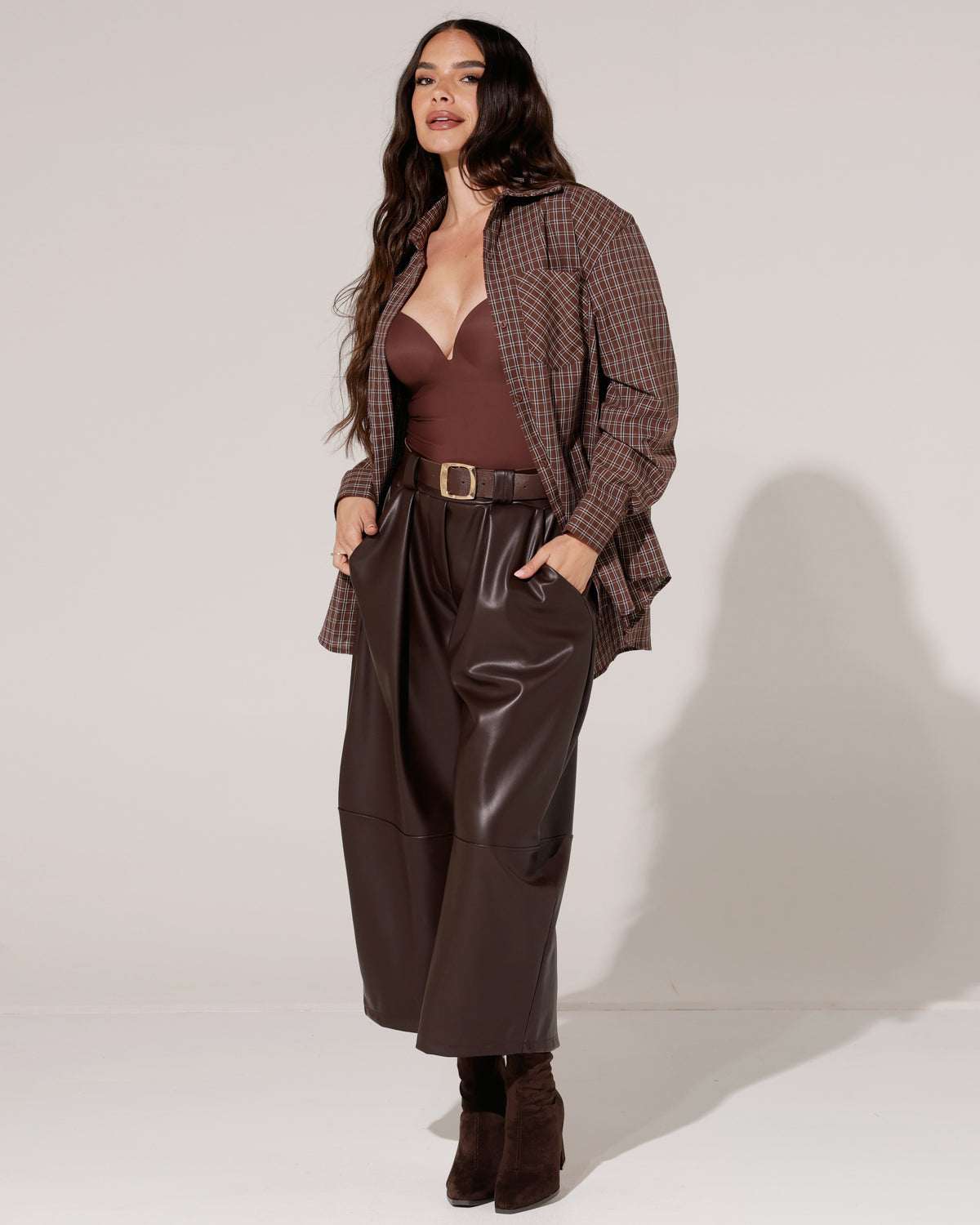 Geruite blouse Eef Bruin