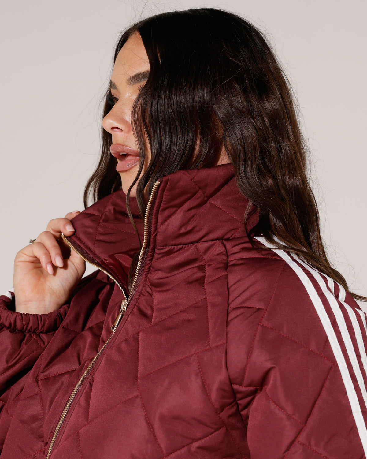 Gewatteerd bomberjacket met strepen Revy Bordeaux