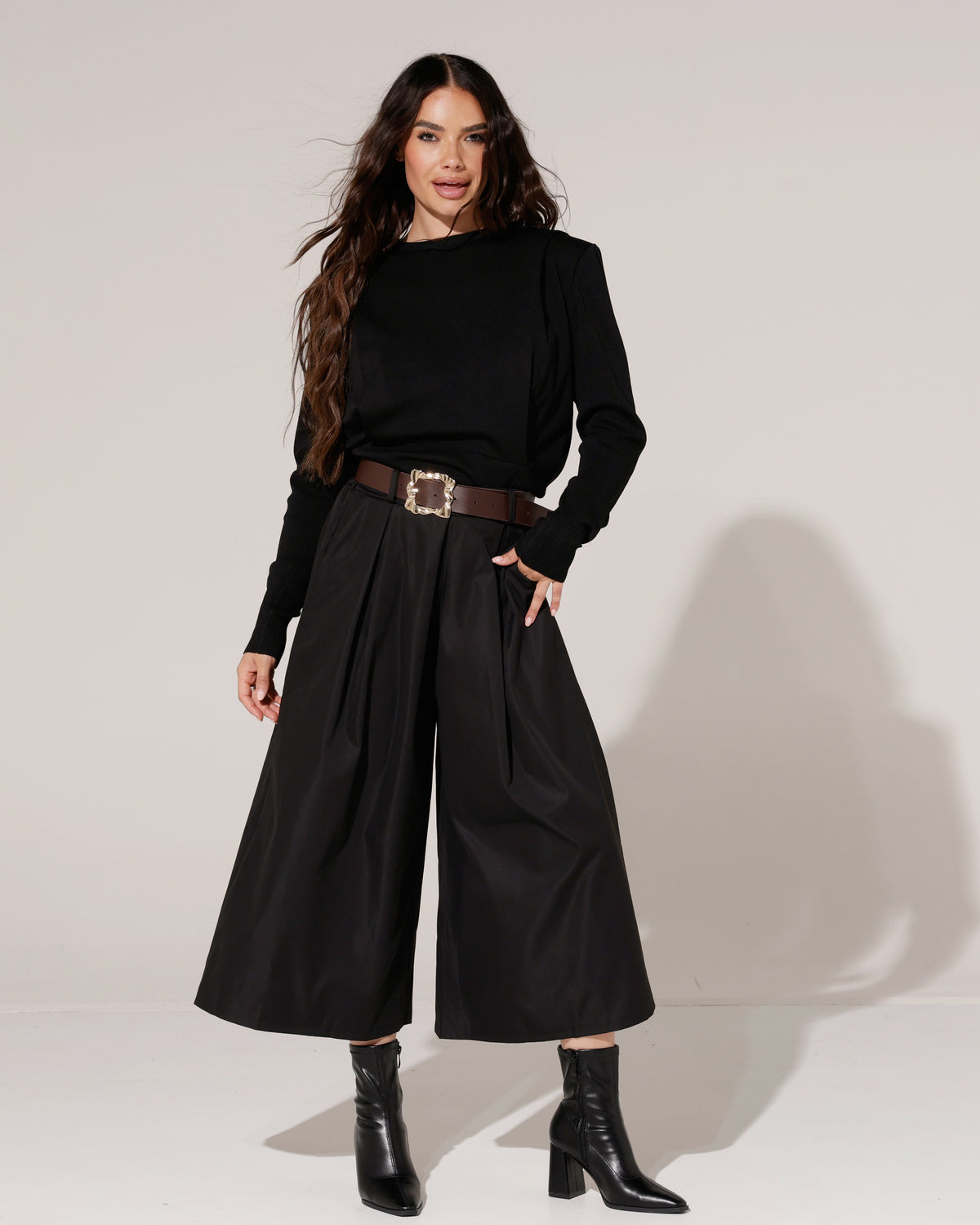 Culotte pantalon met riem Lynn Zwart