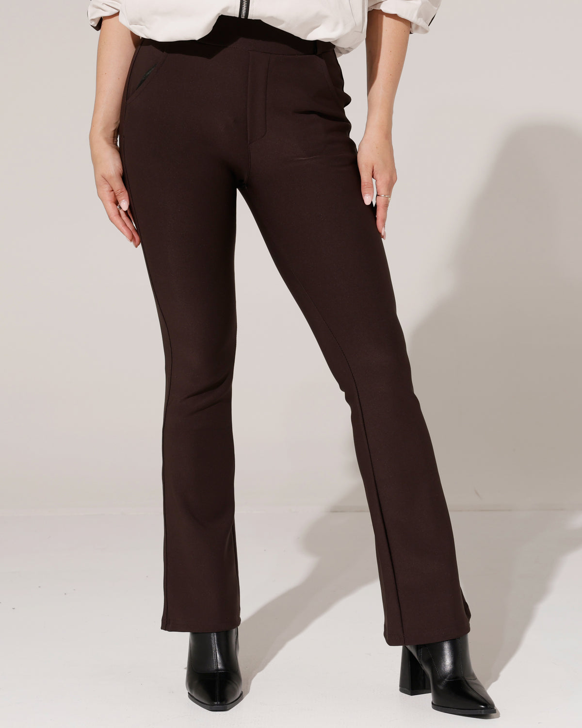 Flared broek Nora Donkerbruin