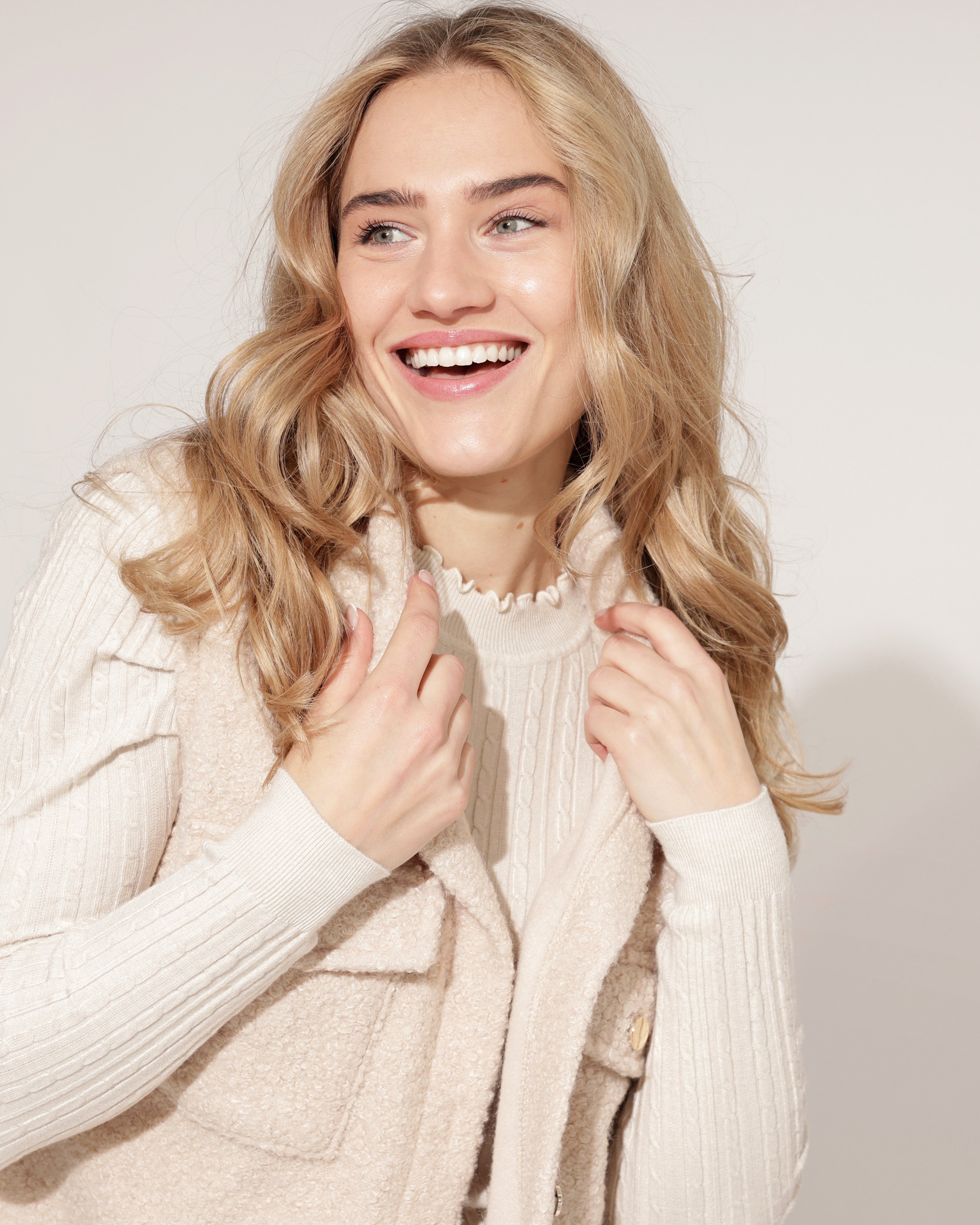 Teddy gilet Nomae Beige