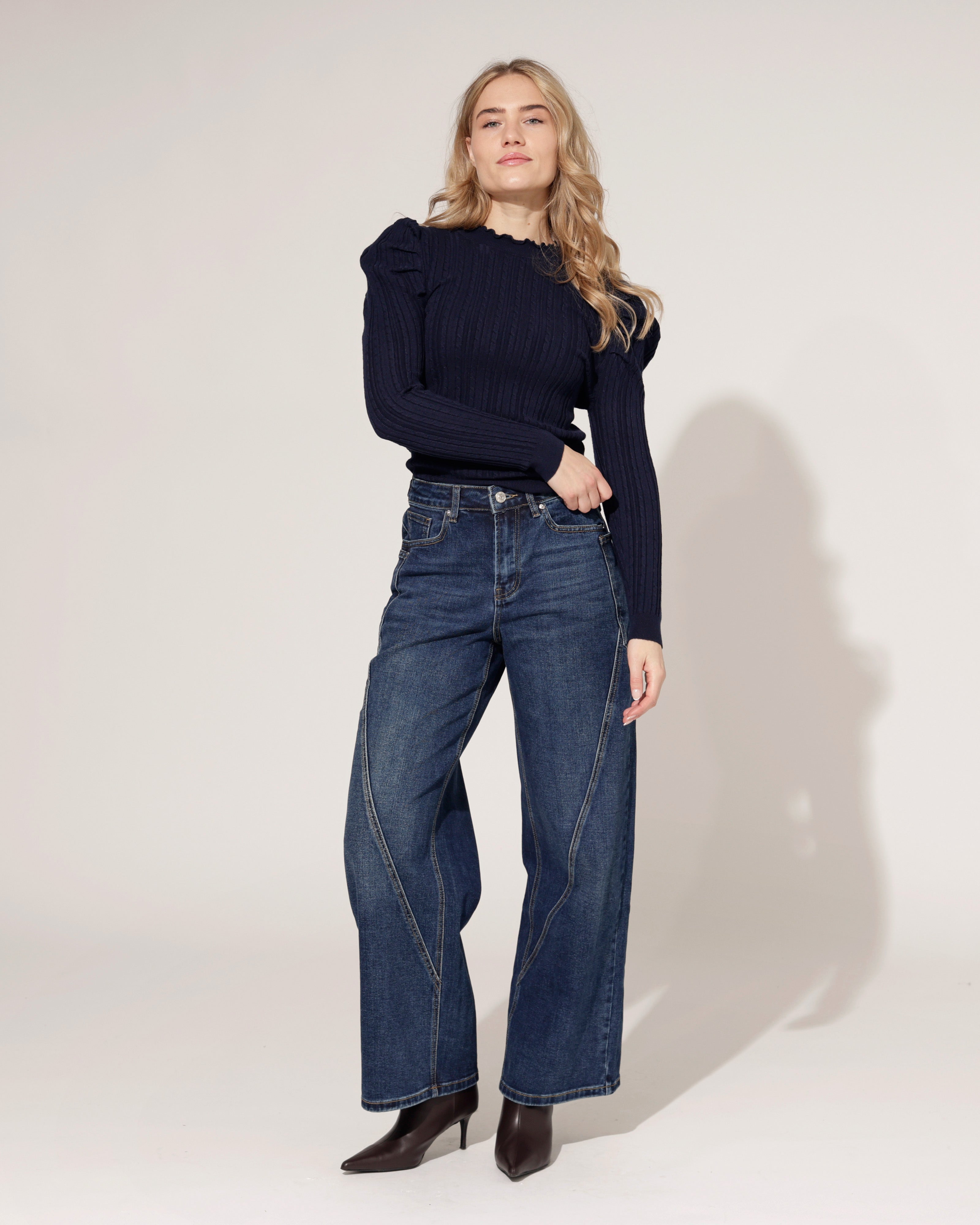 Jewelly | Barrel jeans Sophie Donkerblauw
