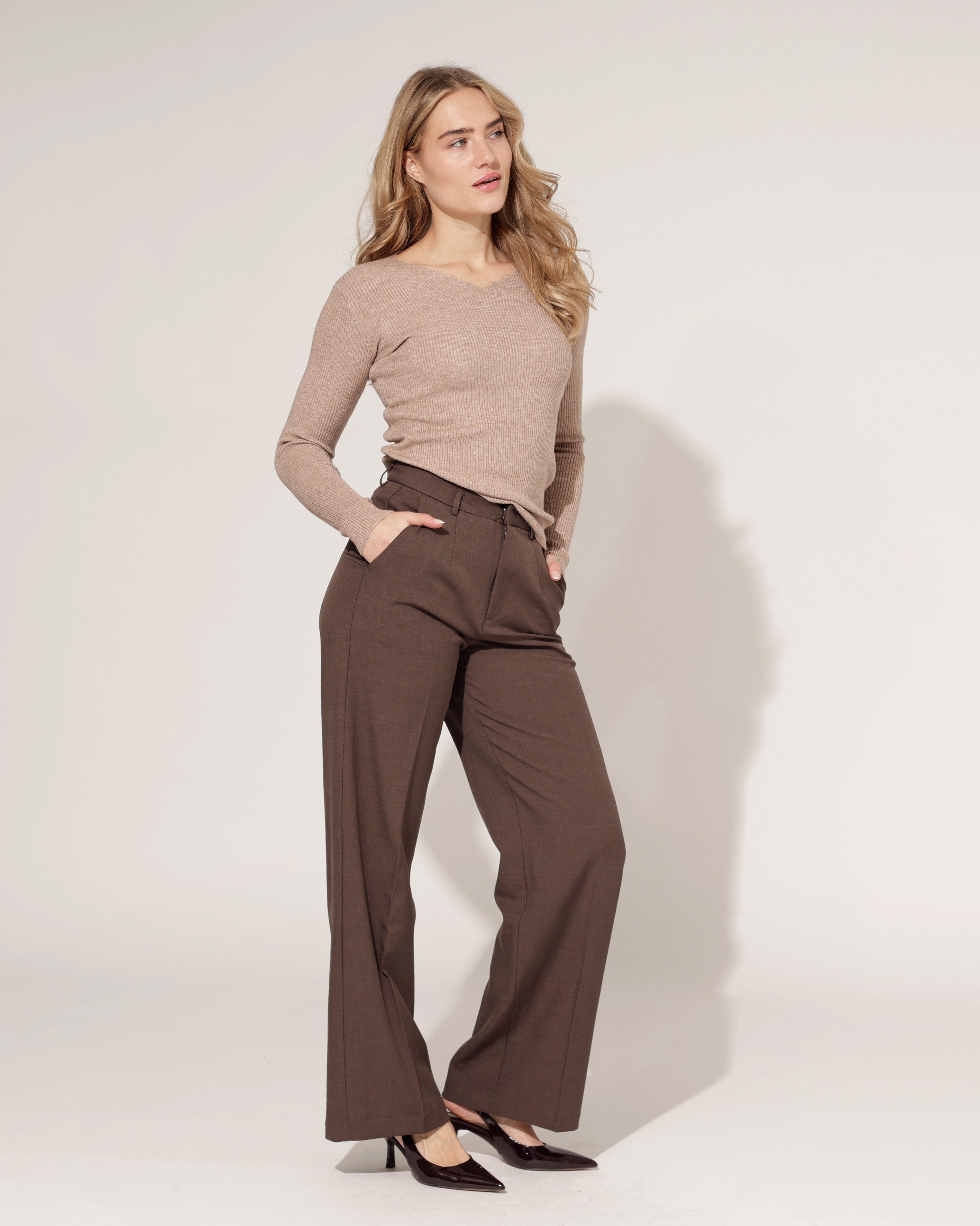 Norfy | Pantalon Cici Donkerbruin