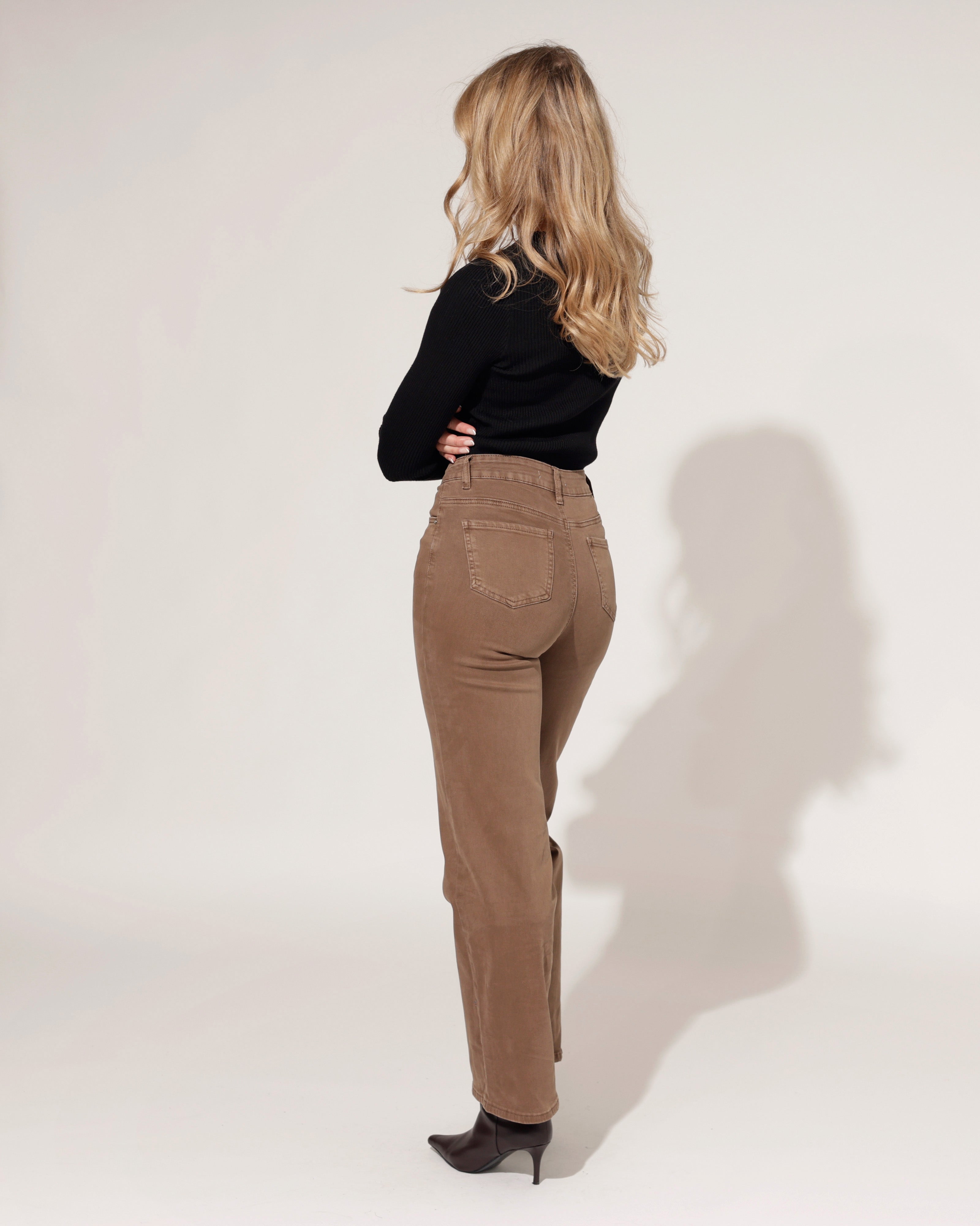 Goodies | Wide leg jeans Es-7 Bruin