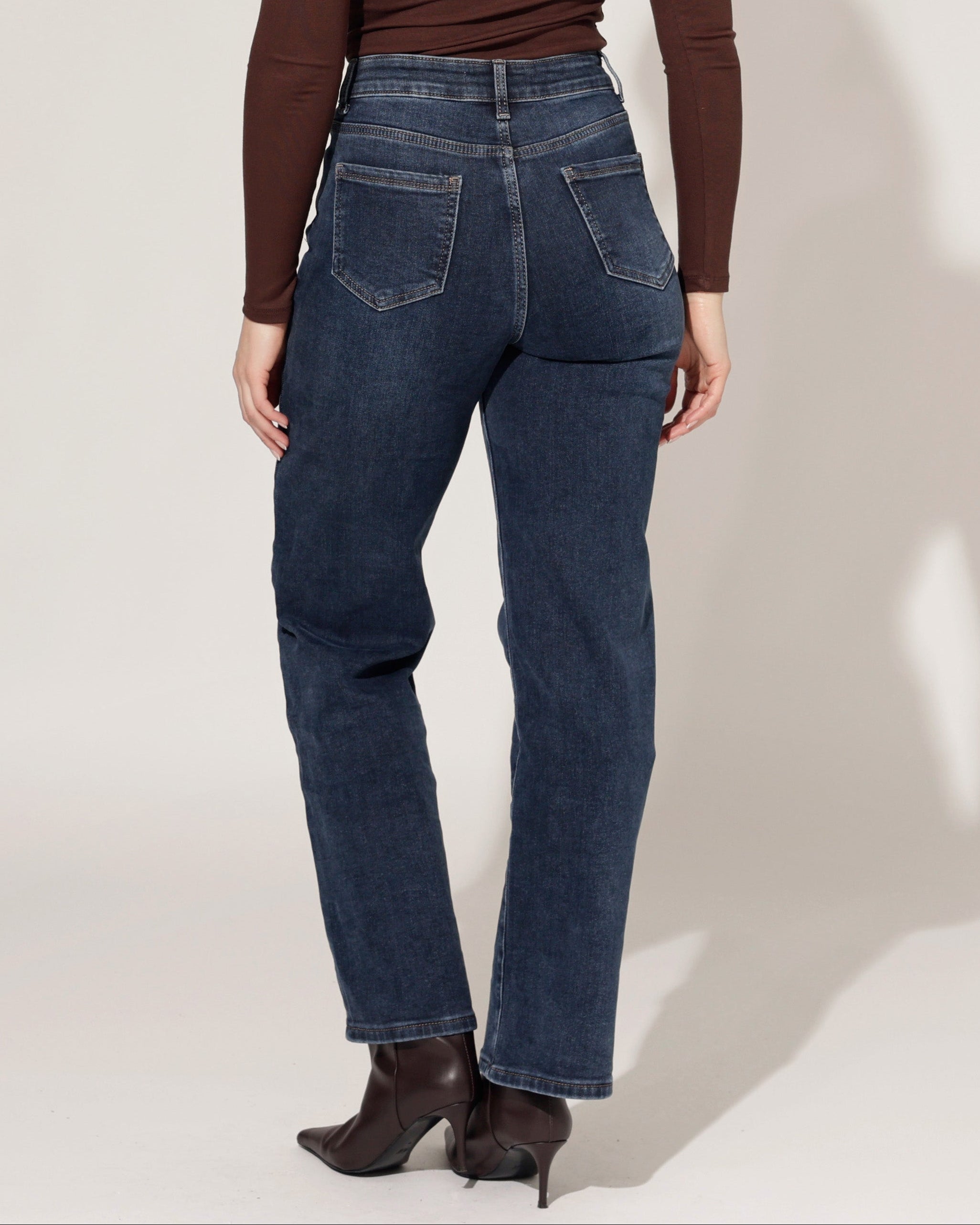 Hello Miss | Wide Leg Jeans Jill-2 Donkerblauw