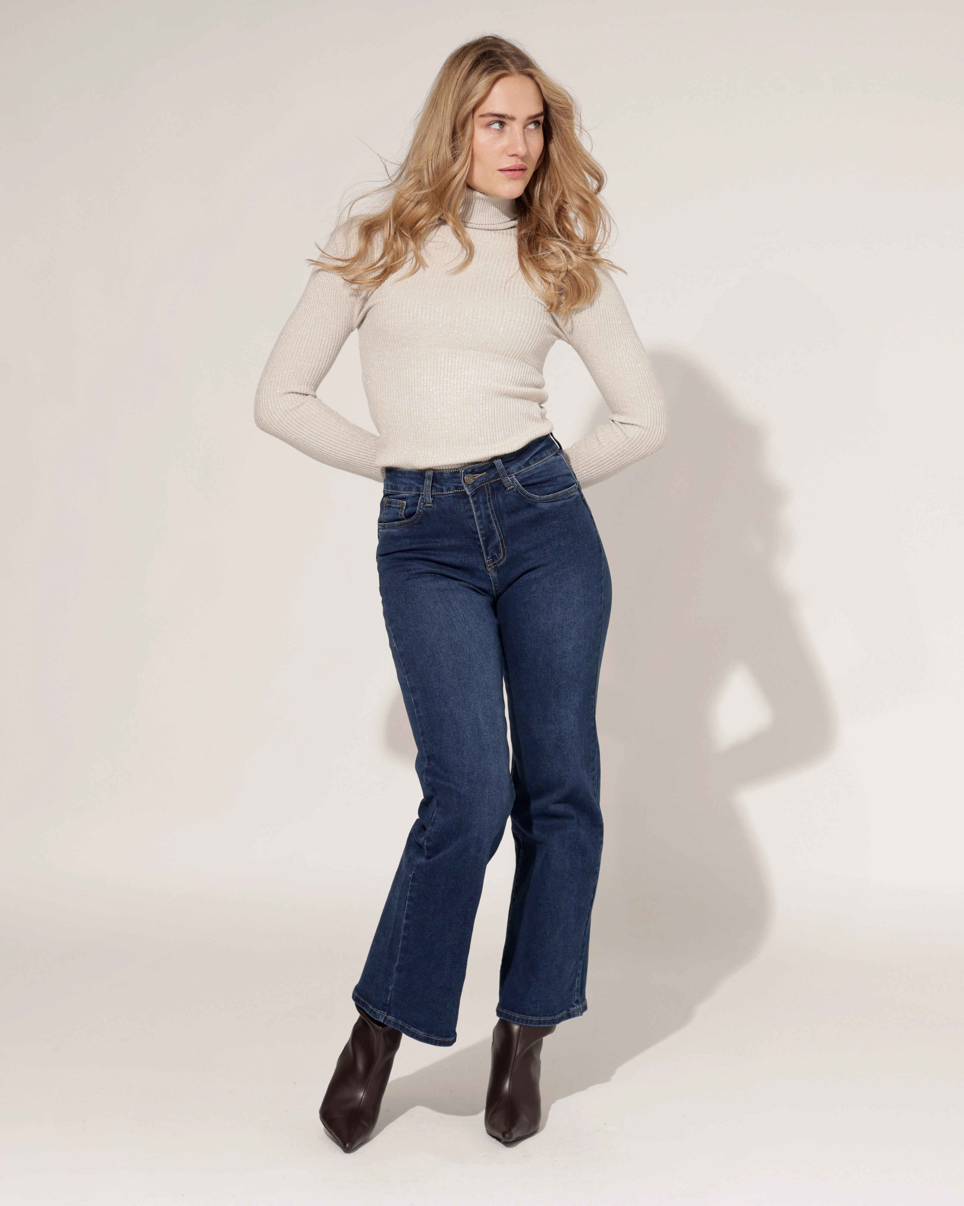 Ana & Lucy | Wide leg jeans Merie Donkerblauw