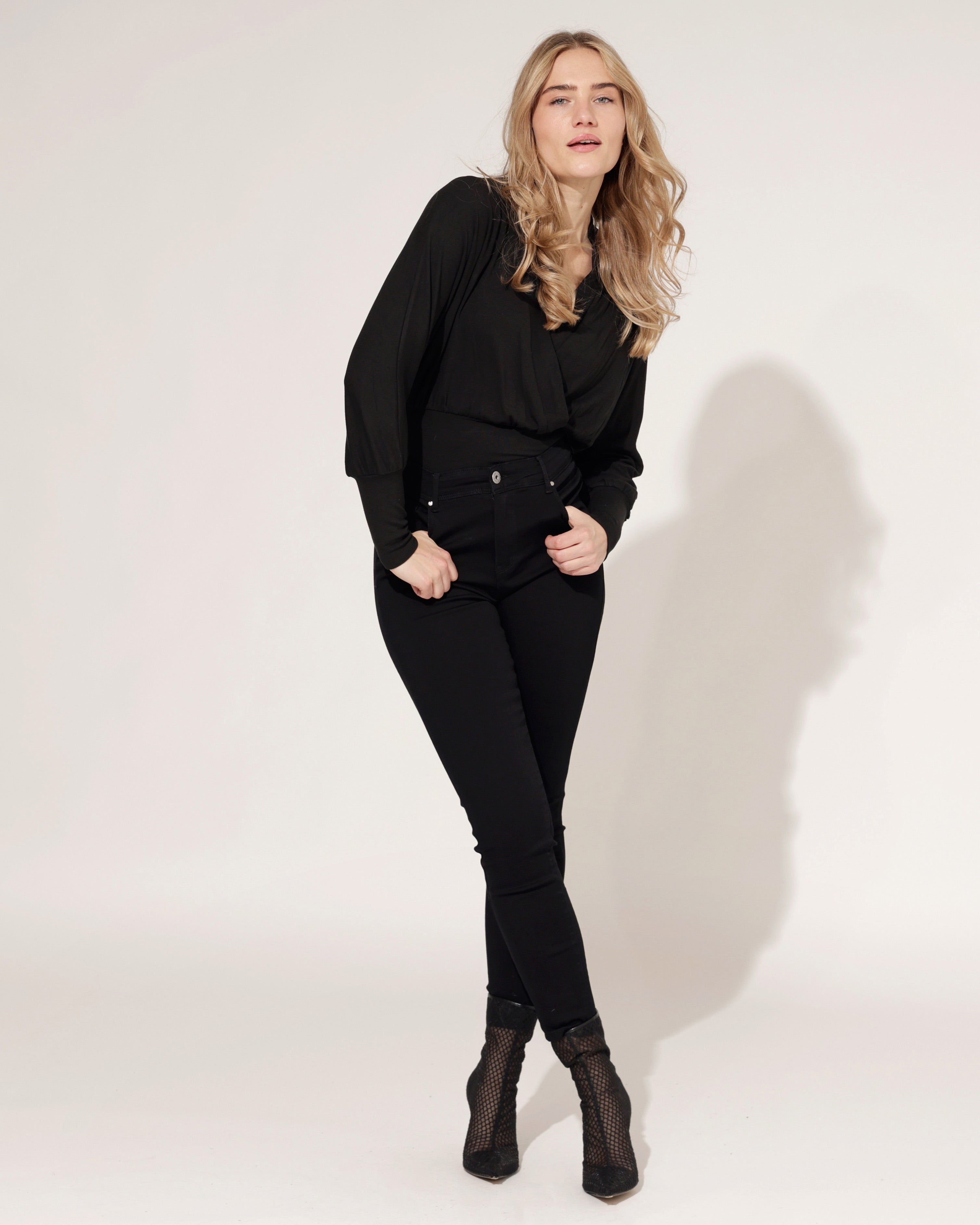 Goodies | Skinny jeans Lou-1 Zwart