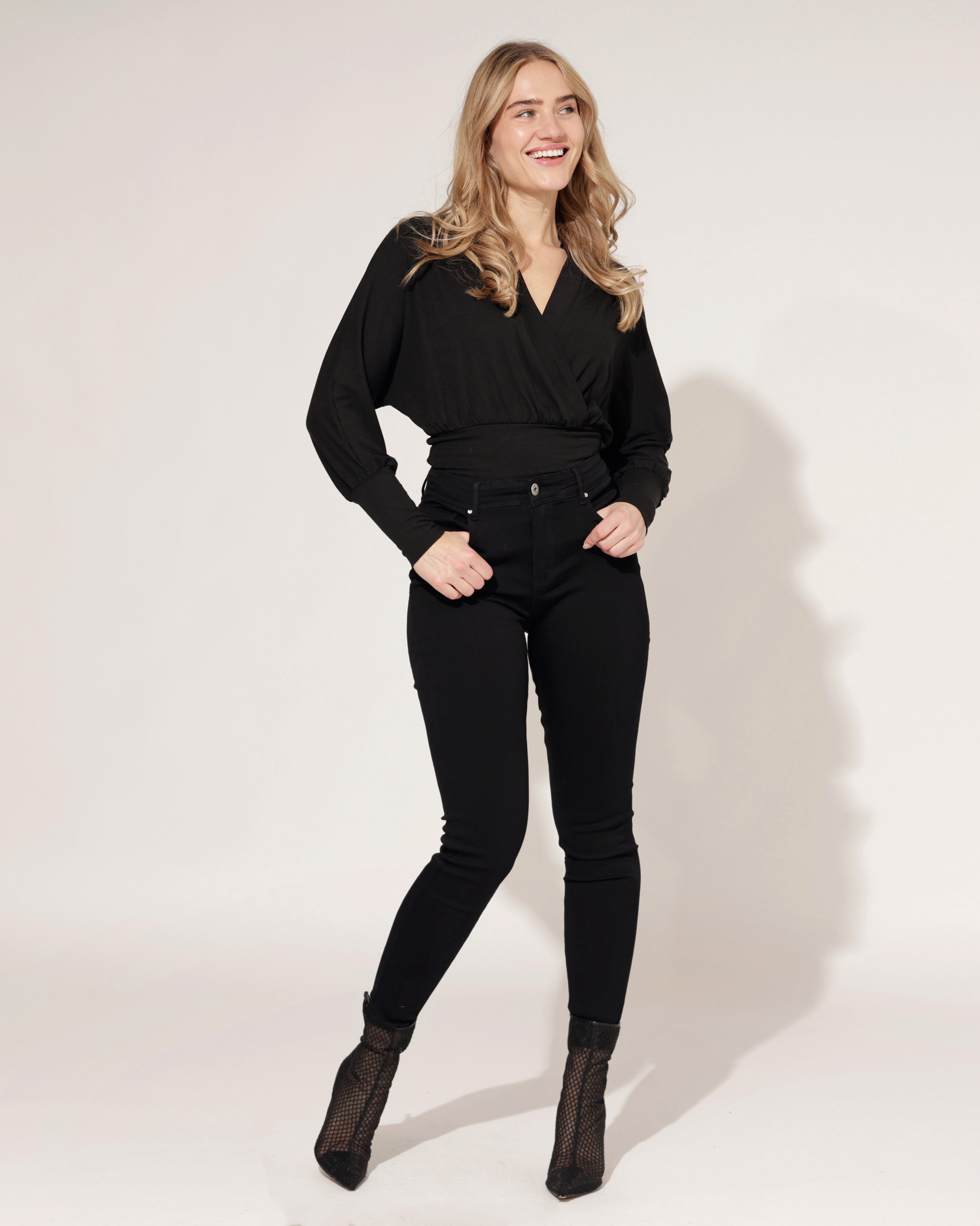 Goodies | Skinny jeans Lou-1 Zwart