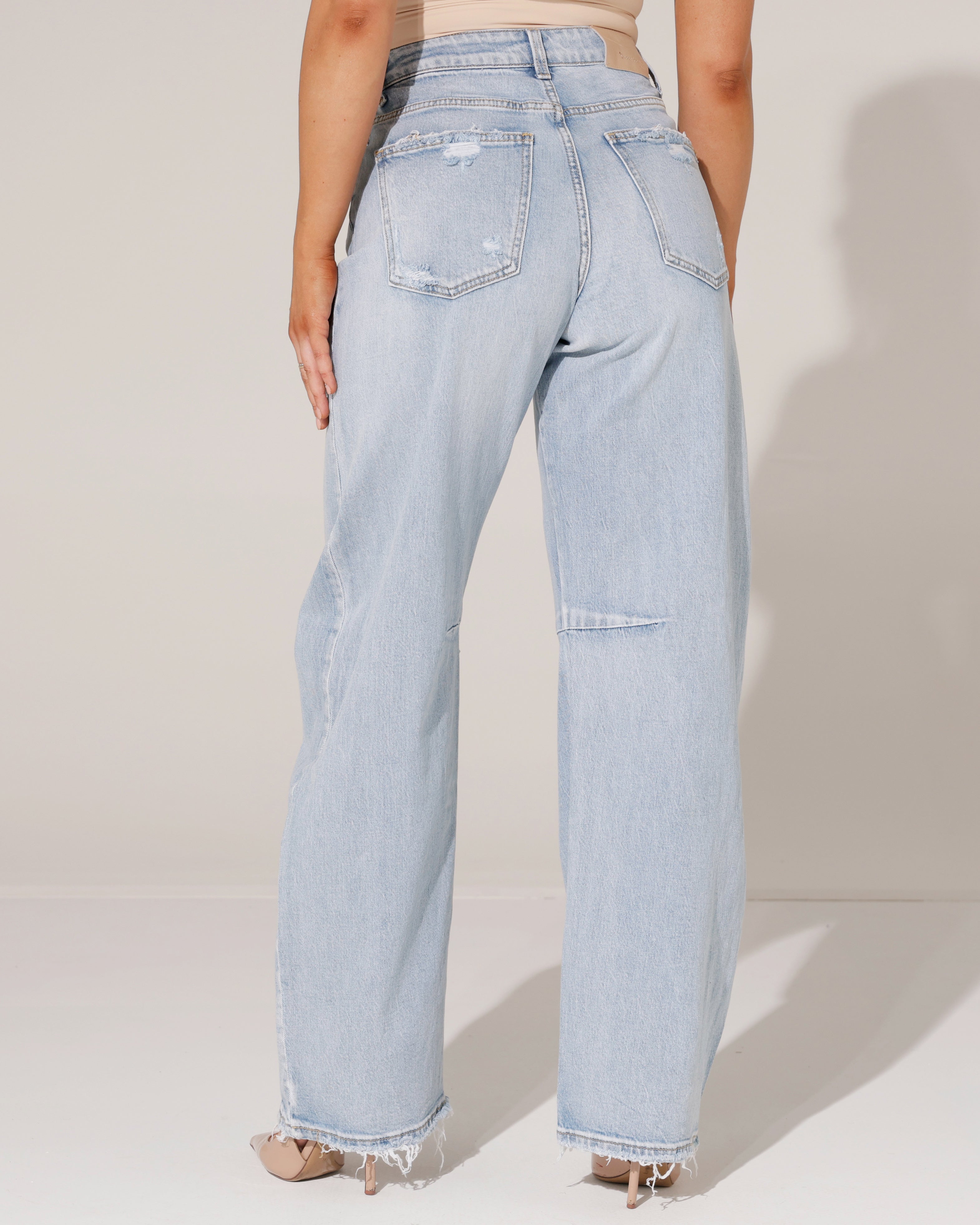 Queen Hearts | Barrel jeans Milly Lichtblauw