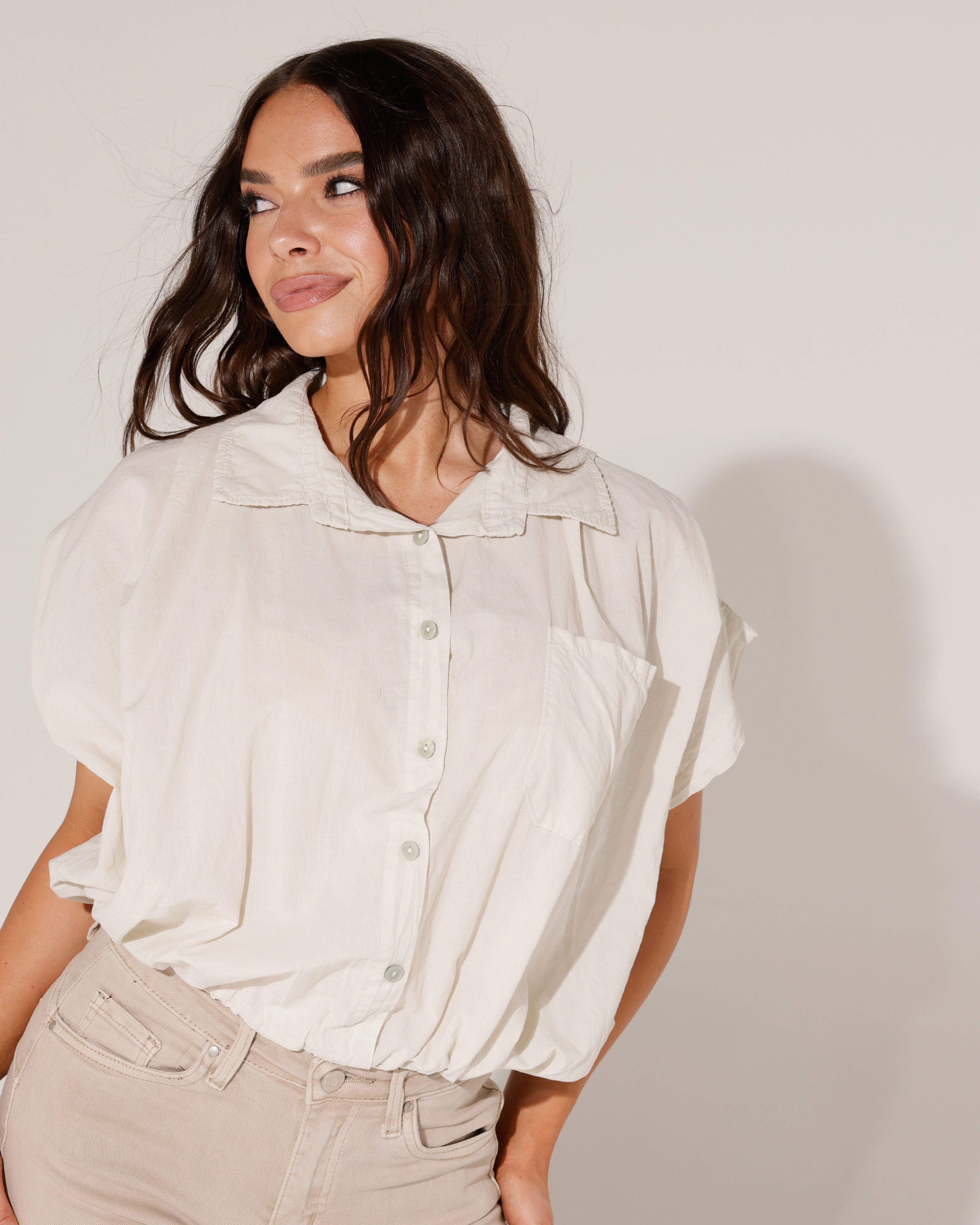 Ballon top Juna Beige