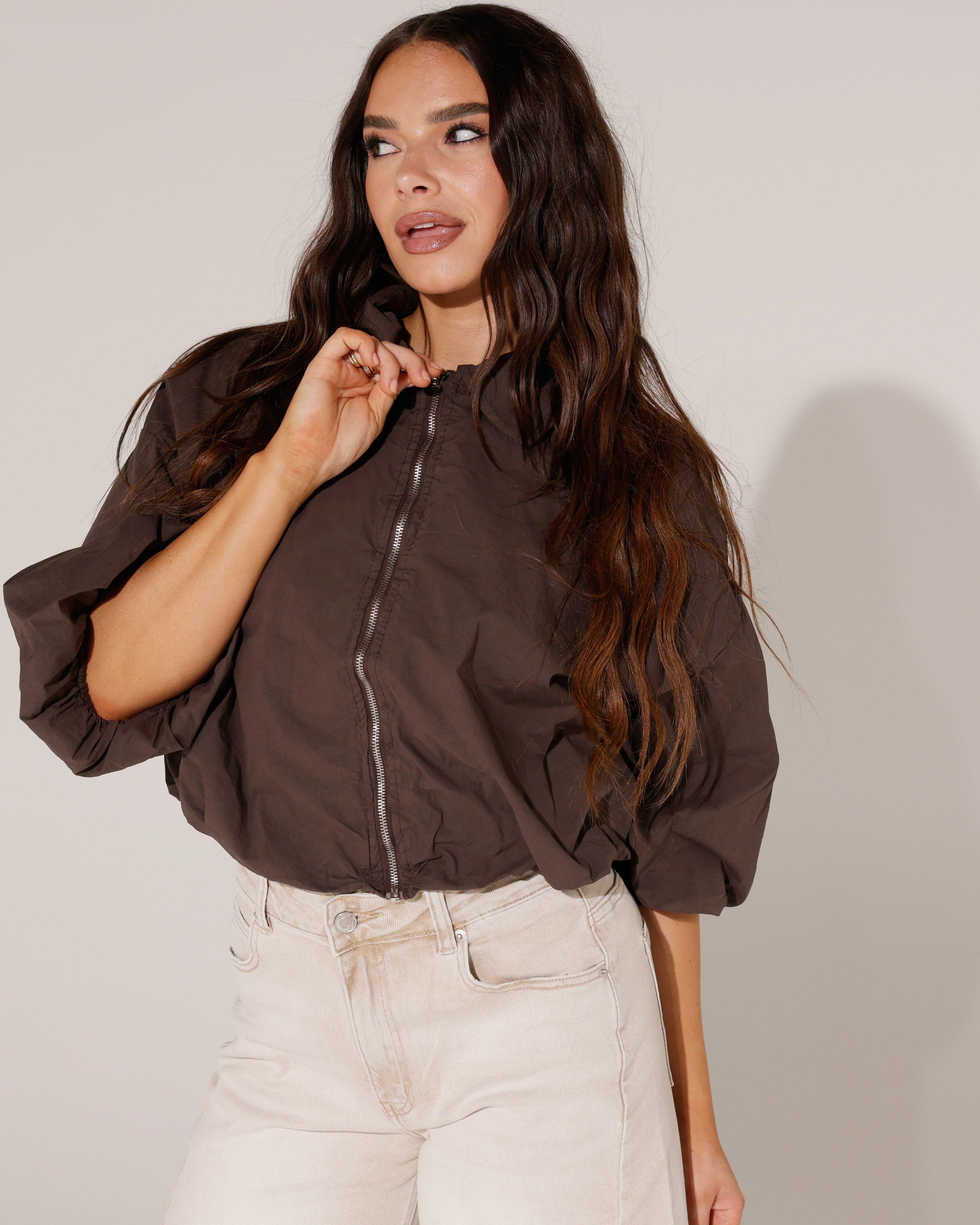 Jacket Yaya Donkerbruin