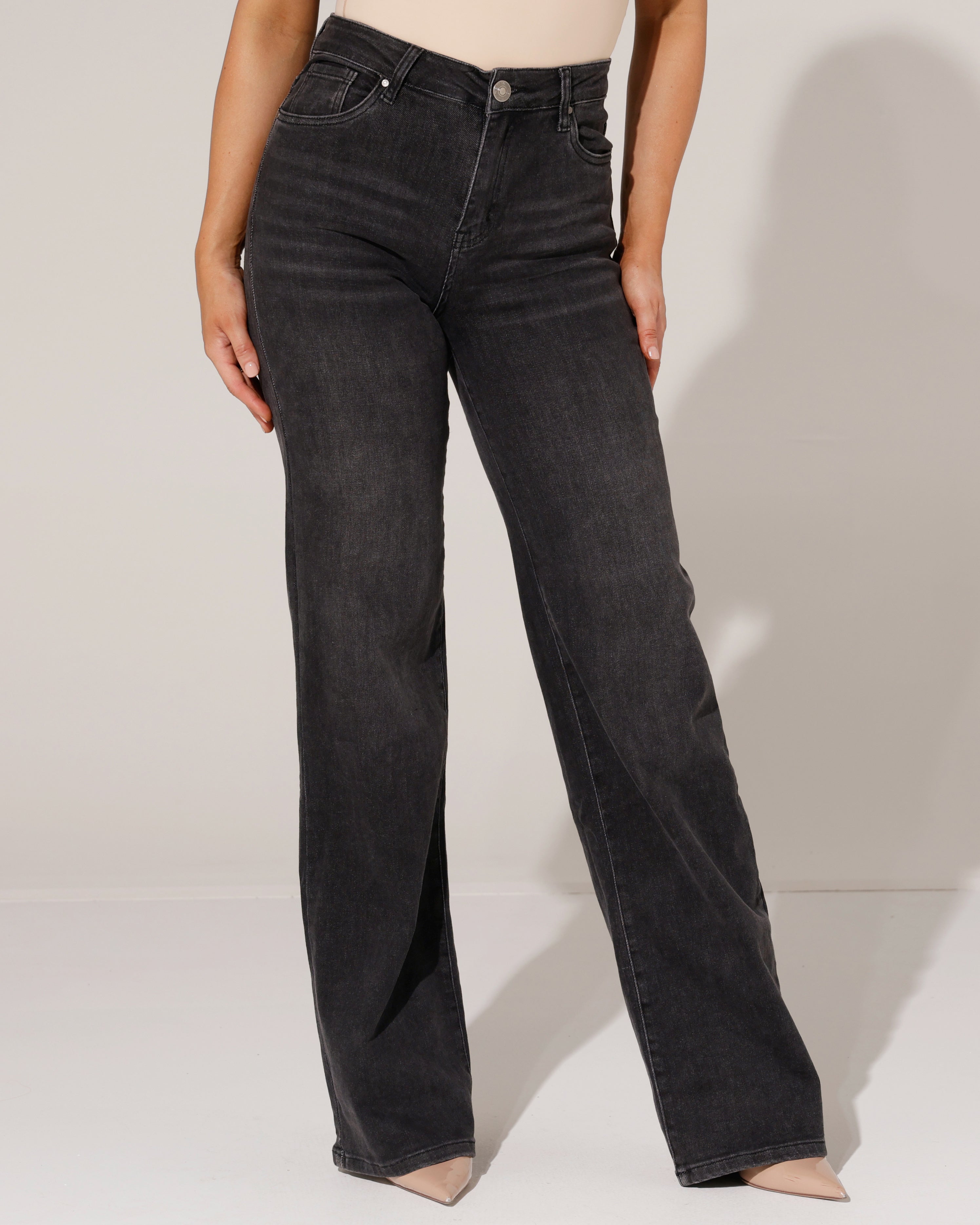 Goodies | Wide leg jeans TALL Iris Zwart