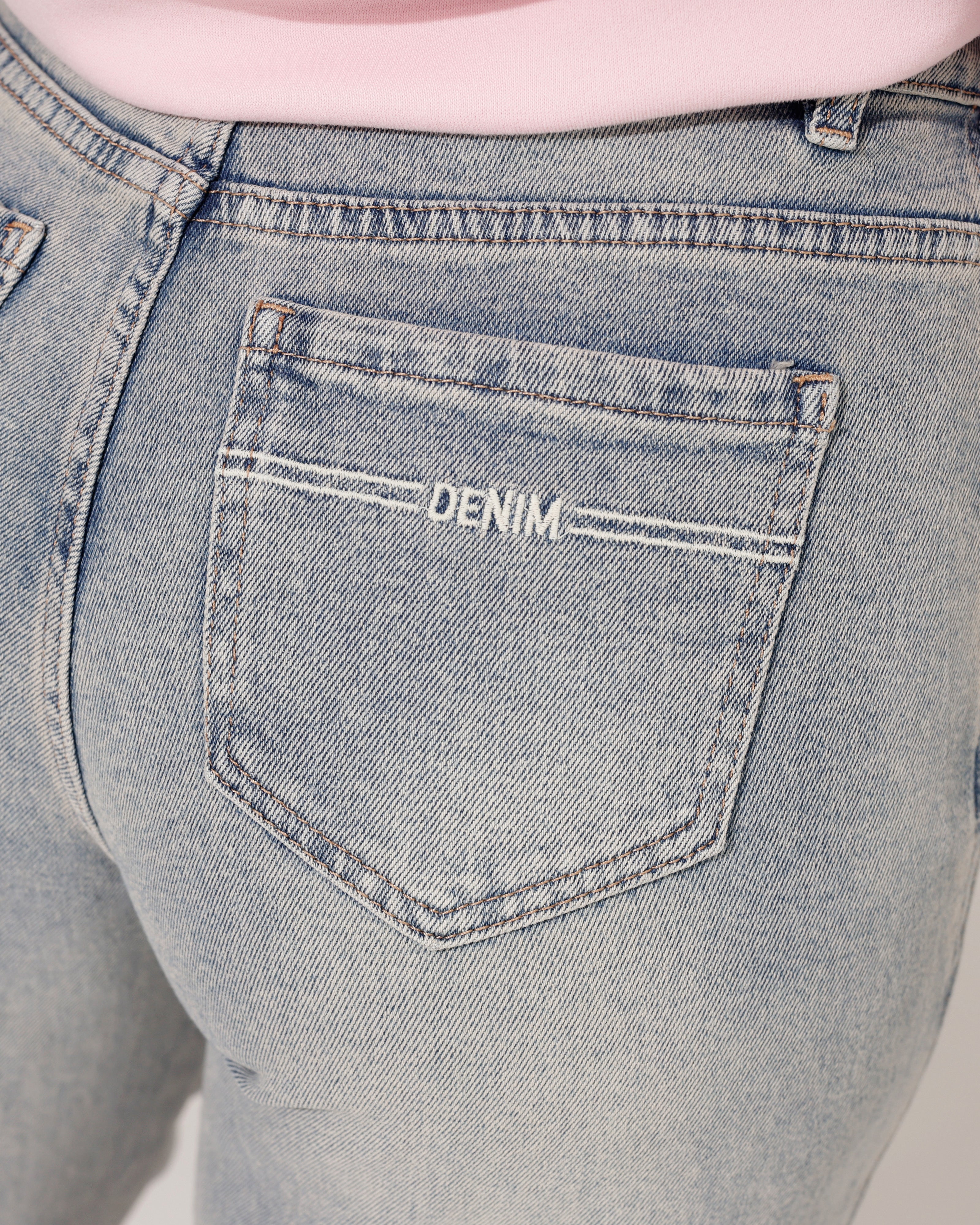 Hello Miss | Barrel jeans Ansh-1 Blauw