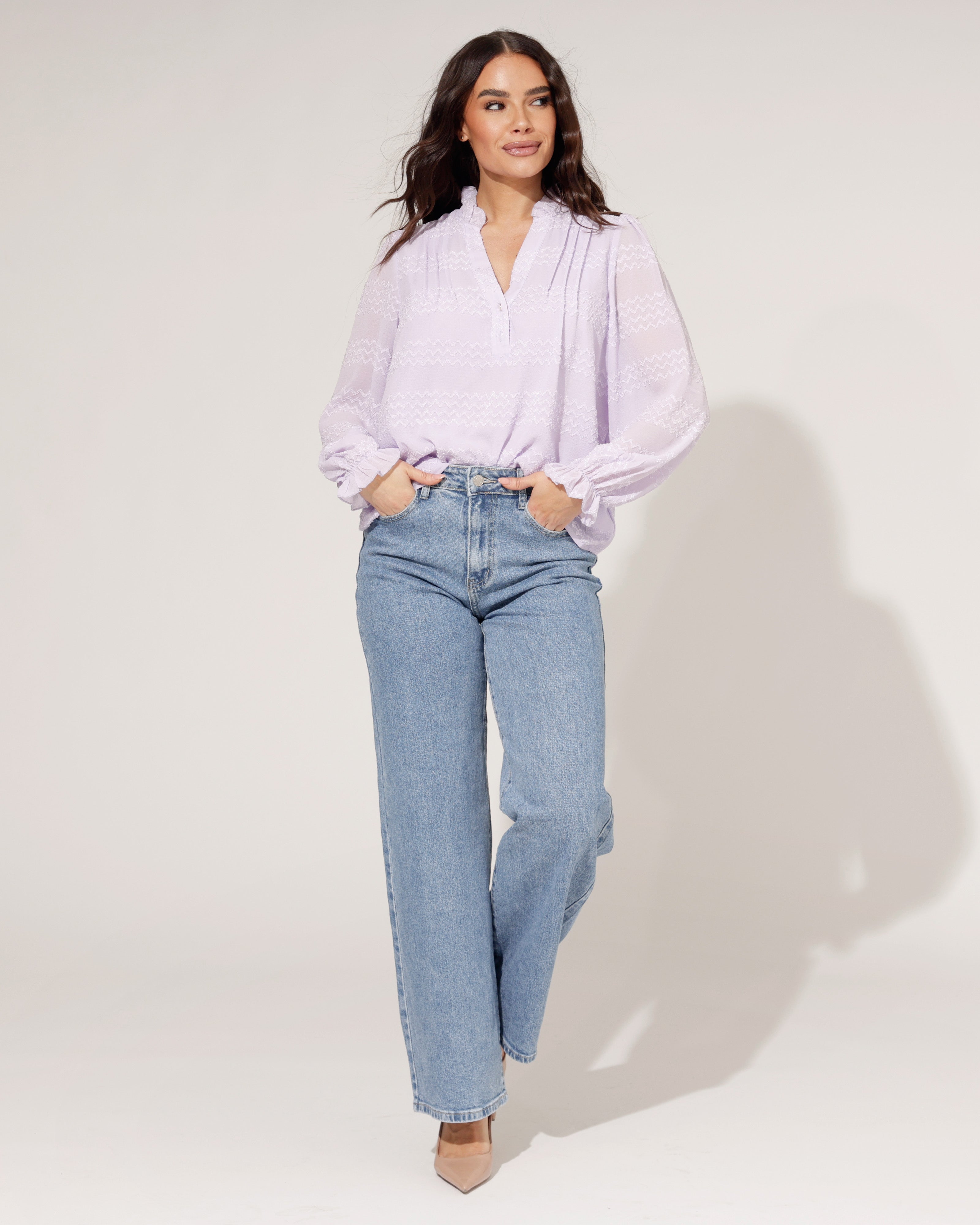 Hello Miss | Wide leg jeans Silvy Blauw