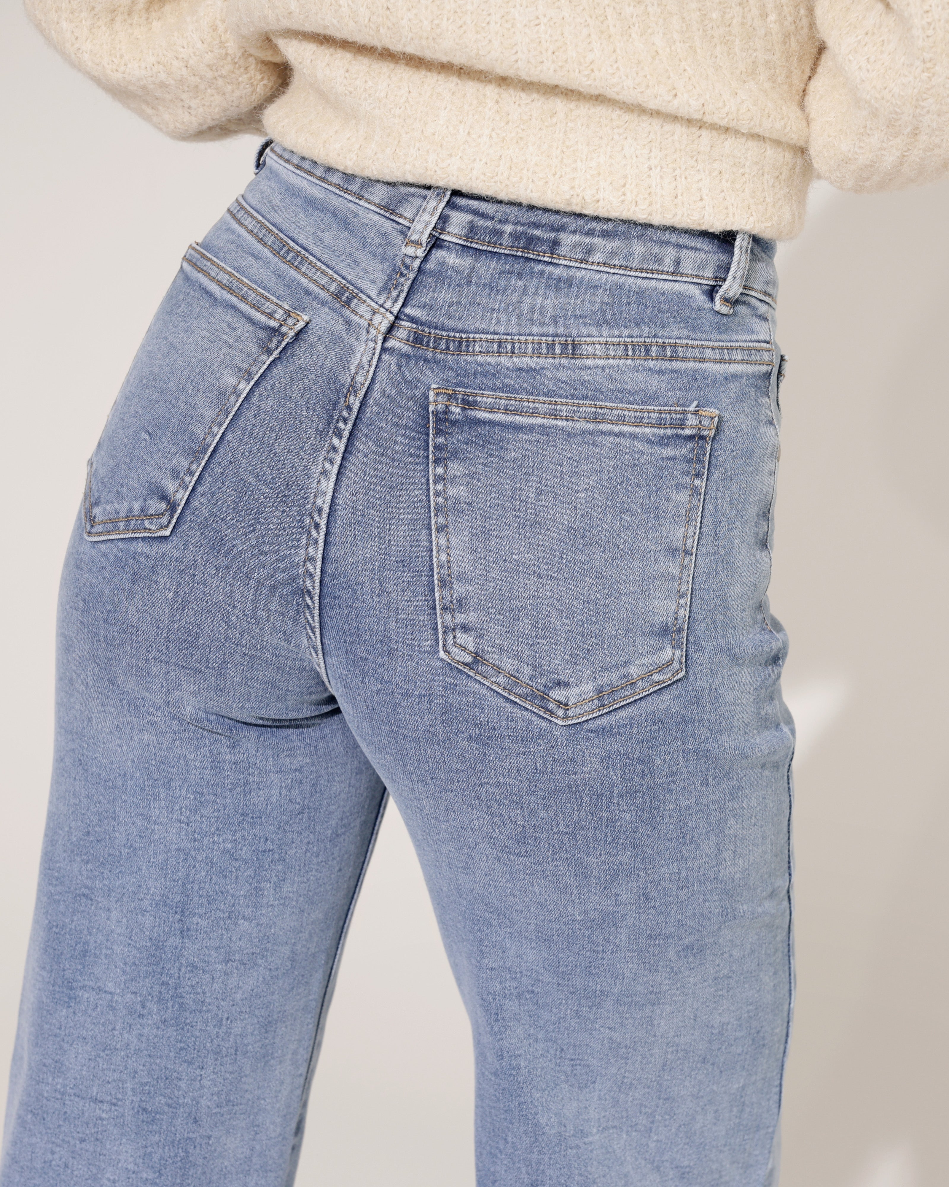 Hello Miss | Wide leg jeans (Super Stretch) Irith-2 Blauw