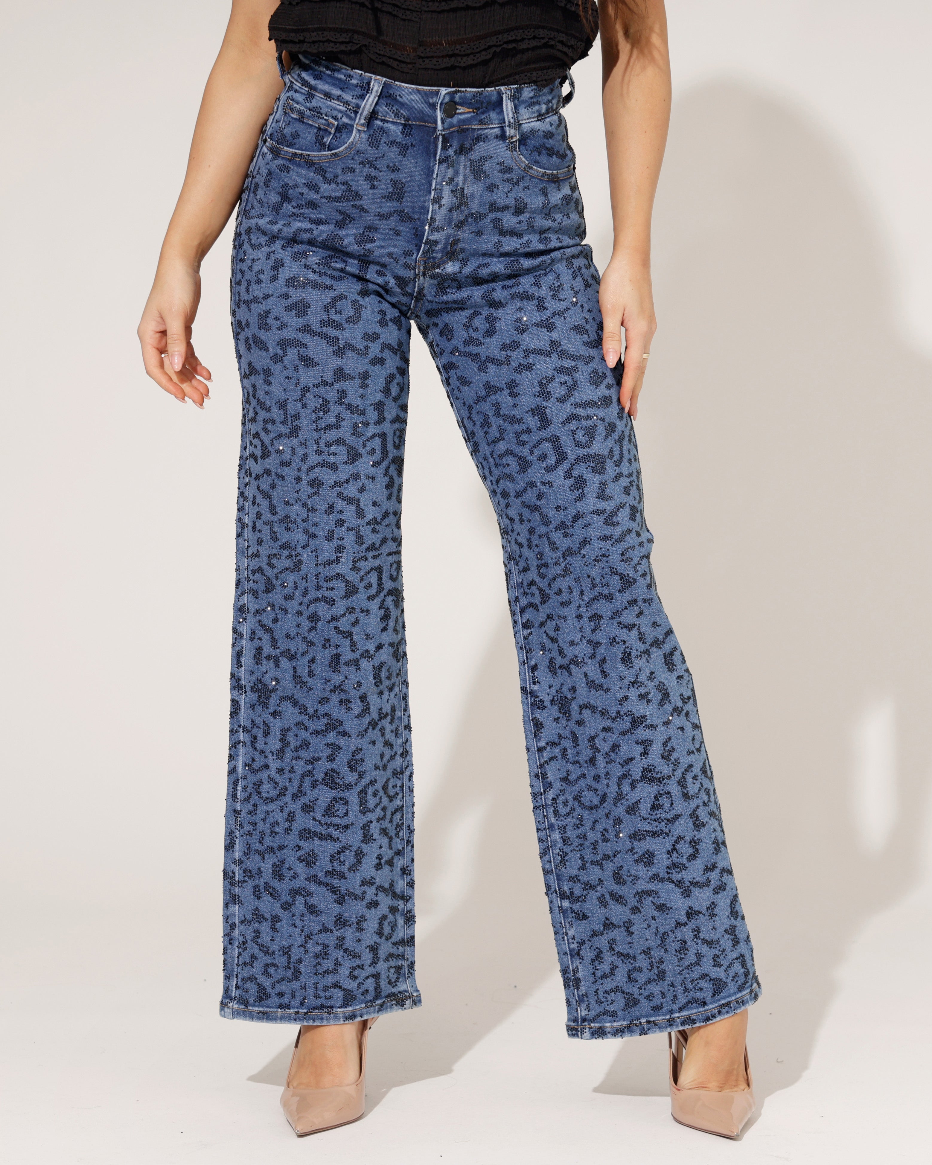 Laulia | Straight jeans, full length Siss-18 Blauw