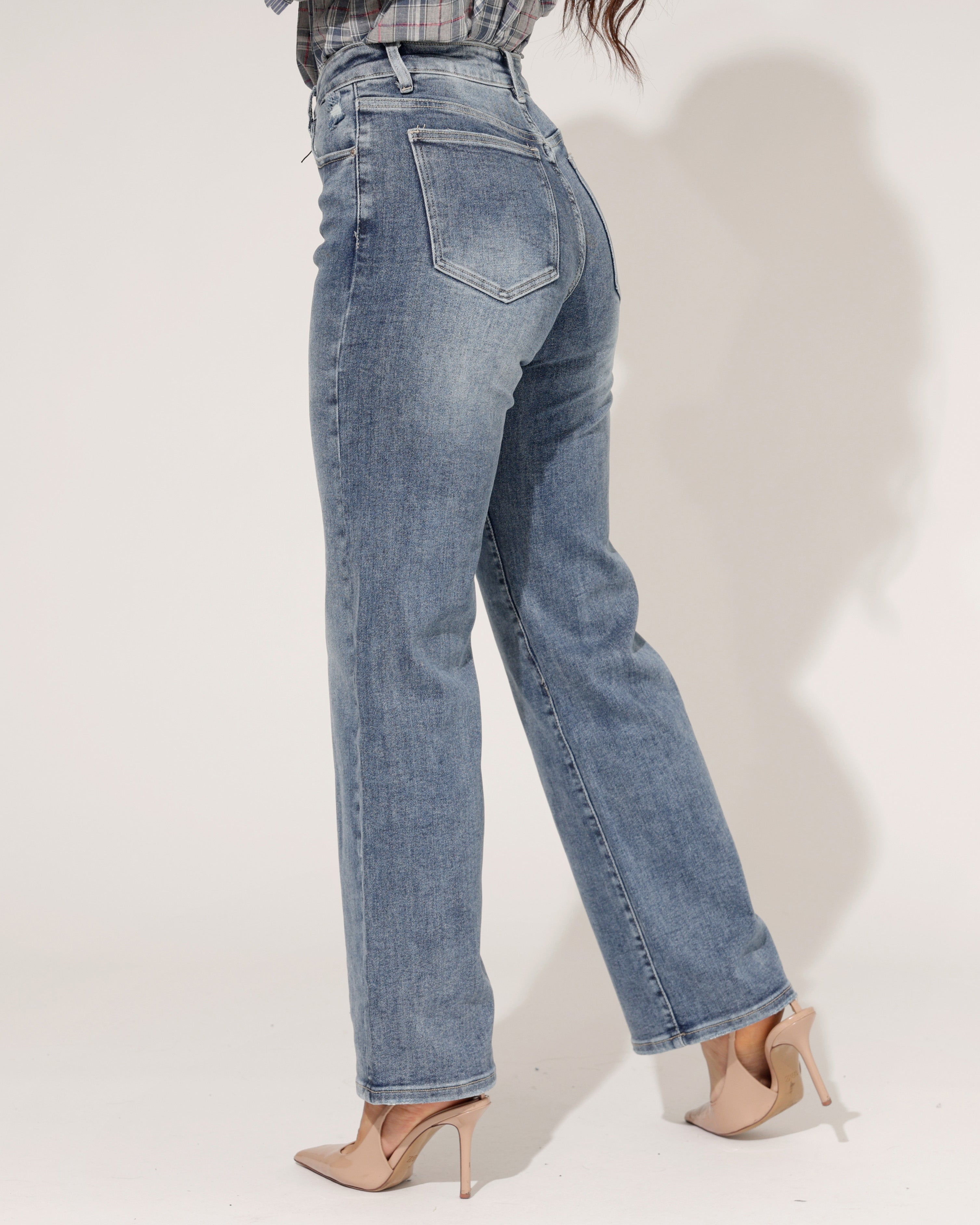 Laulia | Wide leg jeans (Mid) Yara-12 Blauw