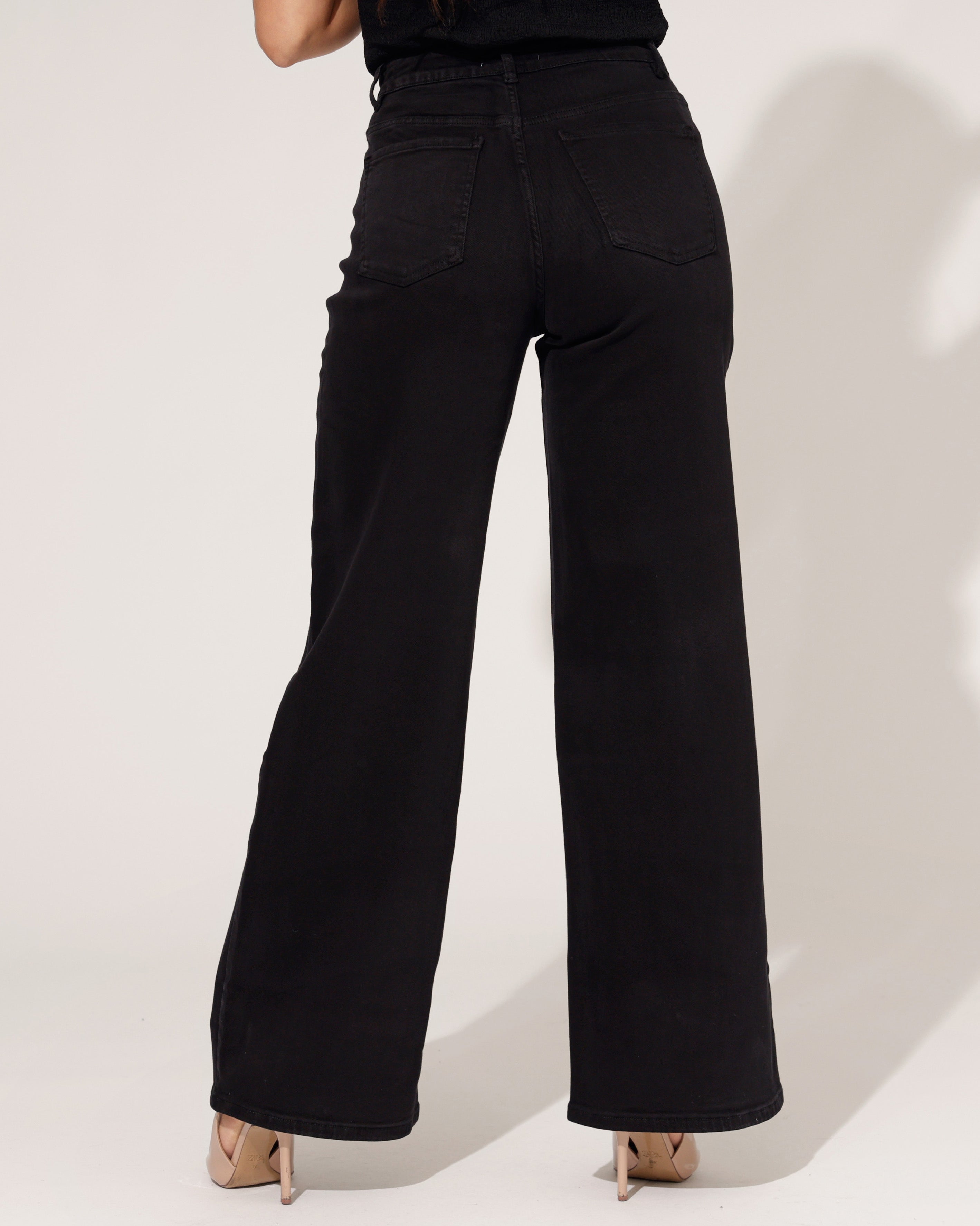 Laulia | Straight jeans, full length Siss-33 Zwart