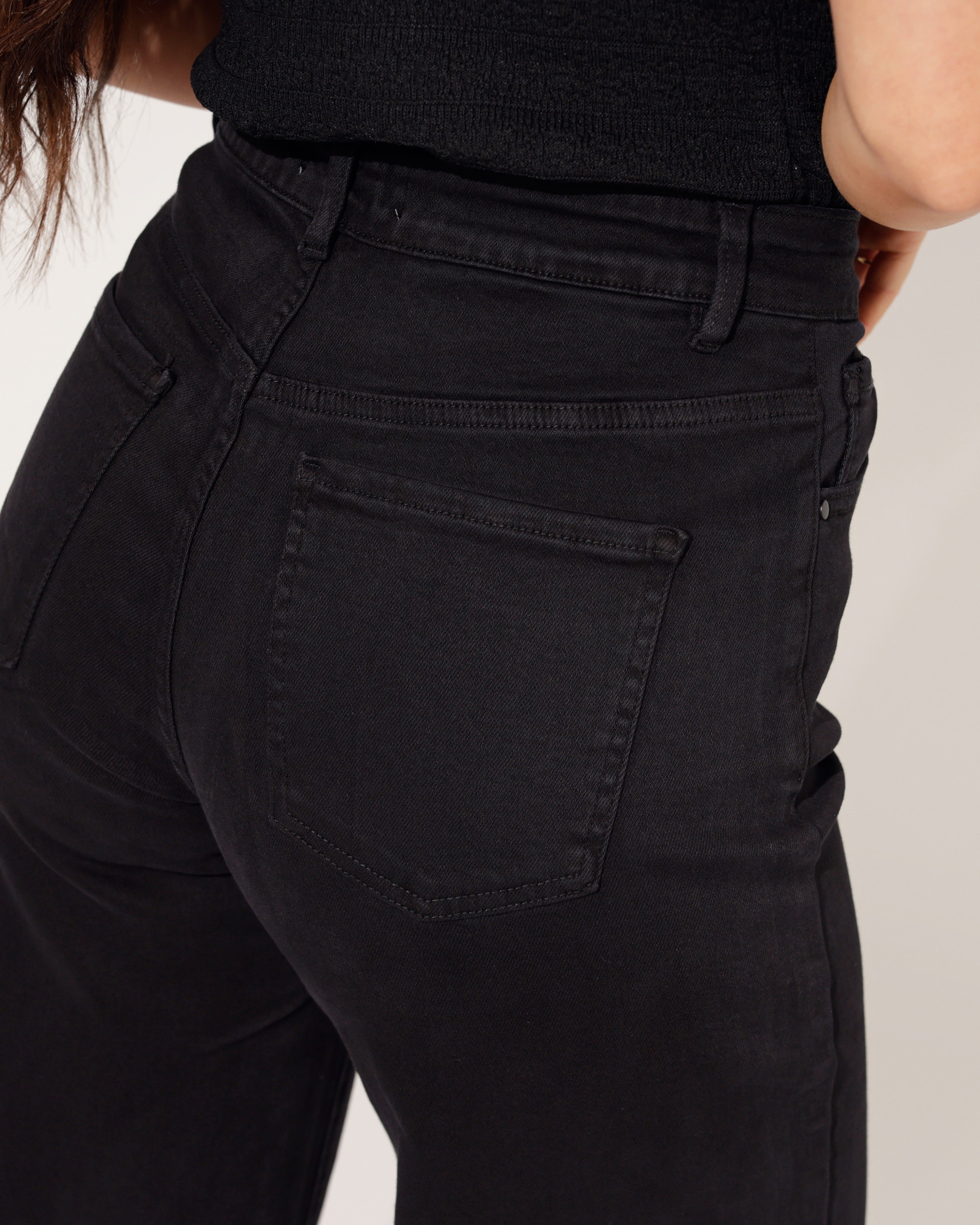 Laulia | Straight jeans, full length Siss-33 Zwart