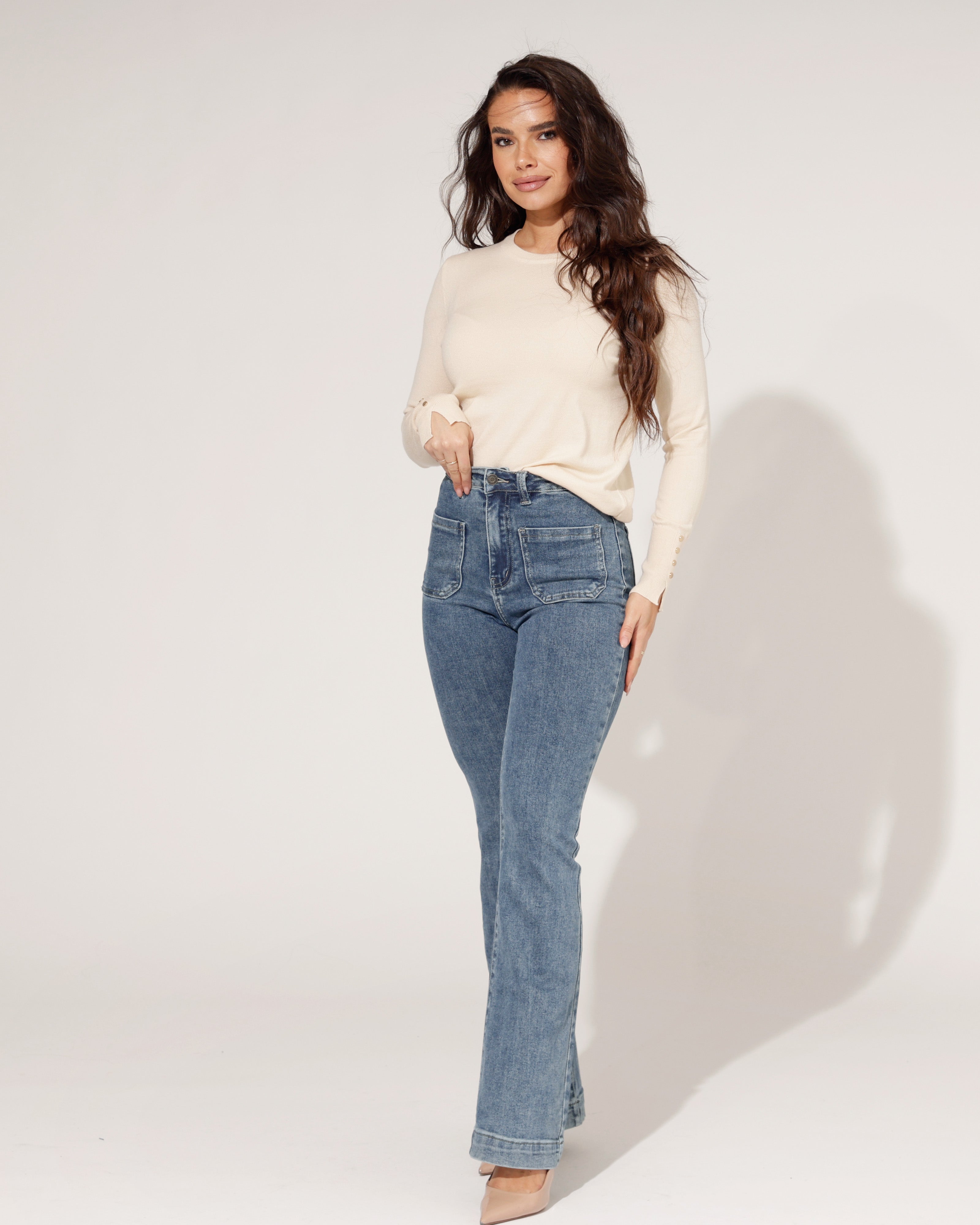 Laulia - Flared jeans Bibi-1 Blauw