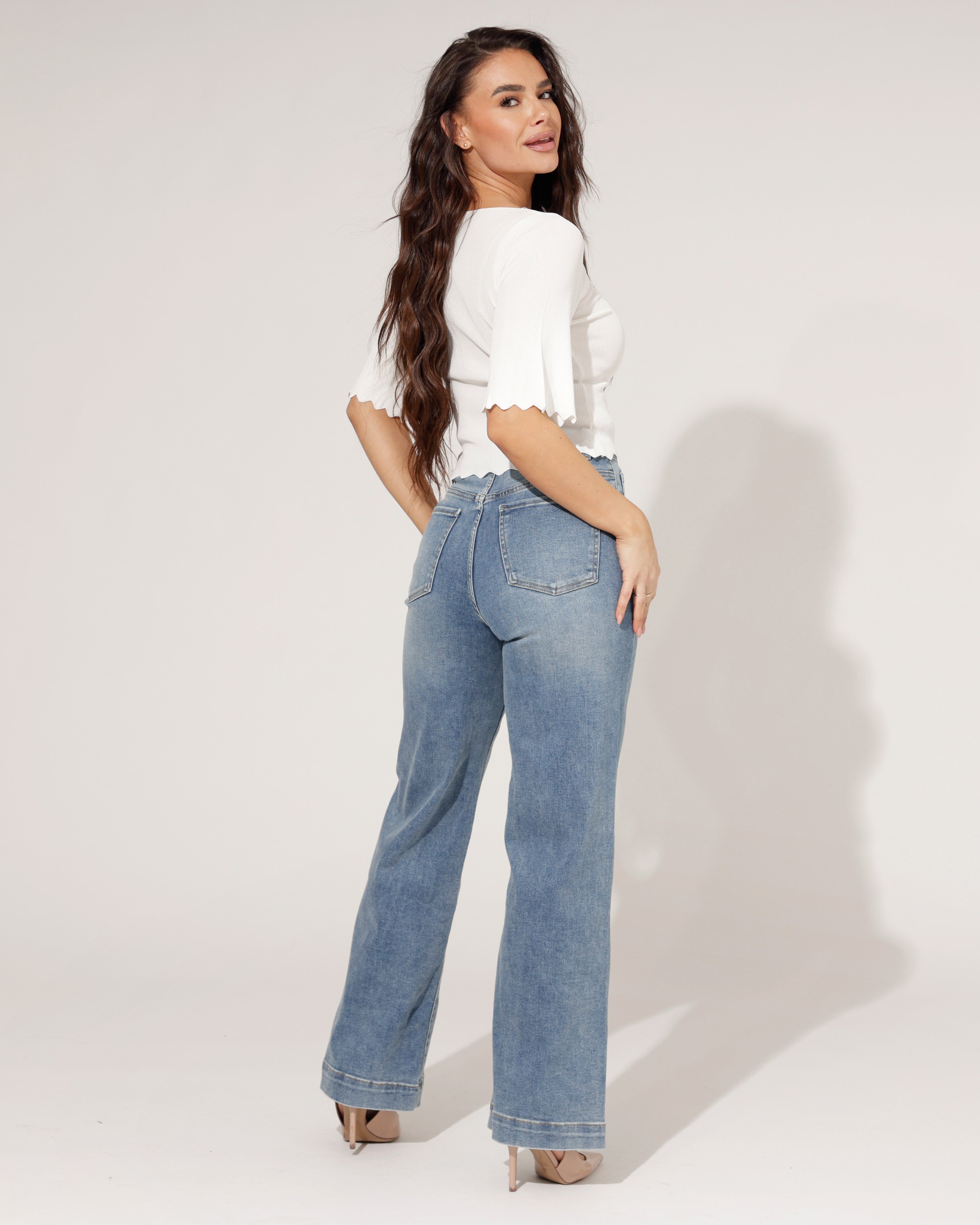 Laulia | Straight jeans, full length Siss-20 Blauw