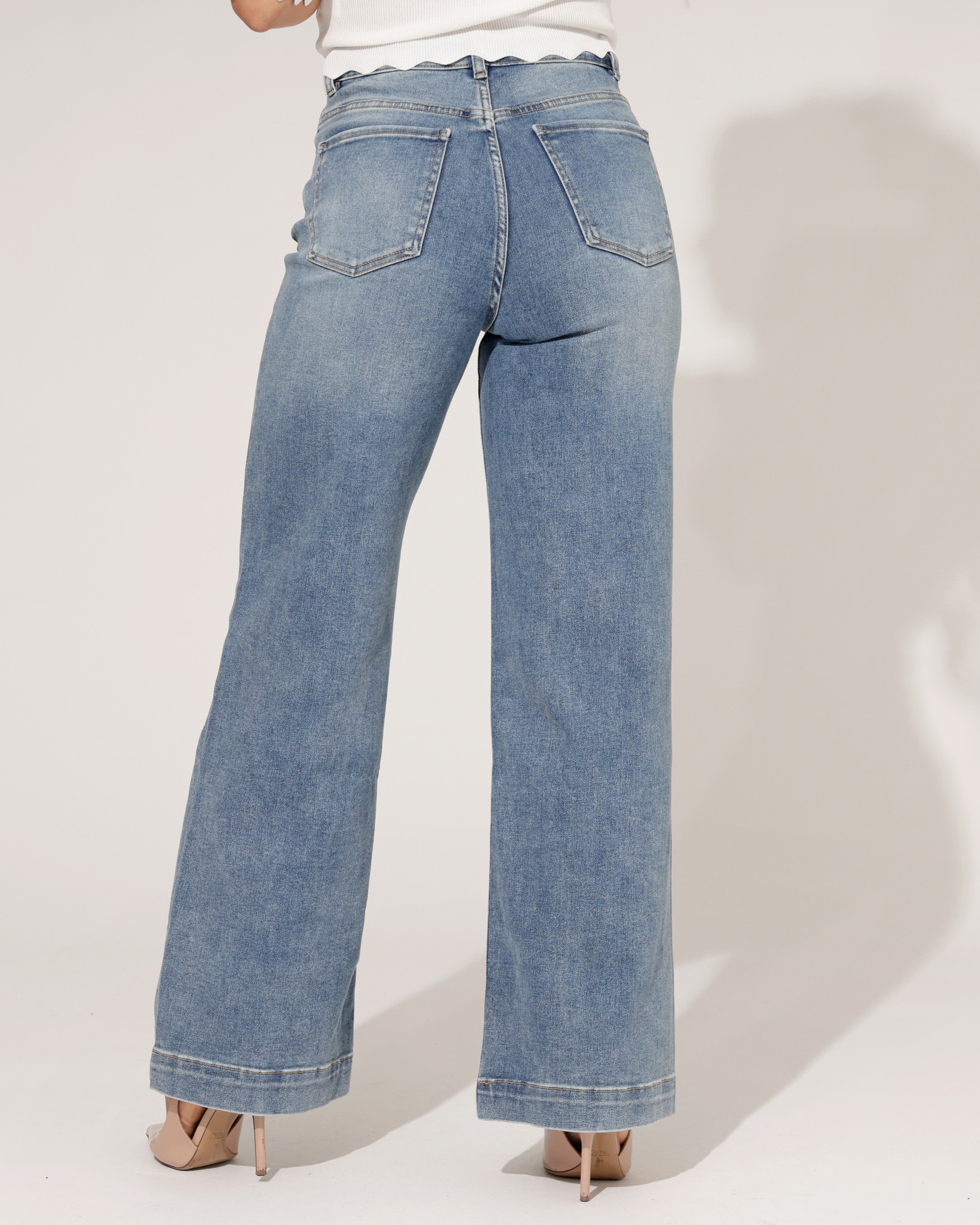 Laulia | Straight jeans, full length Siss-20 Blauw