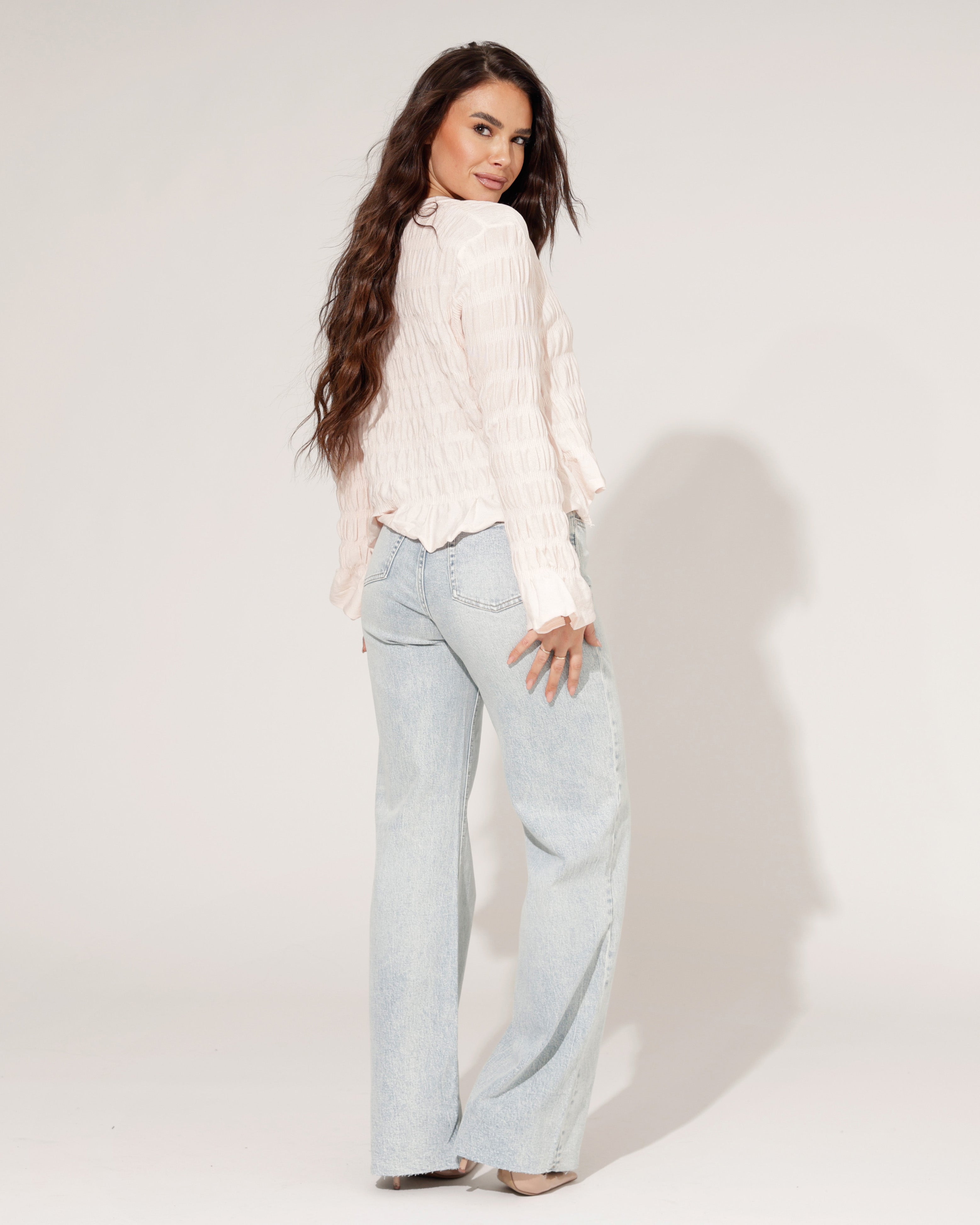 Queen Hearts | Wide leg jeans Nina-22 Lichtblauw