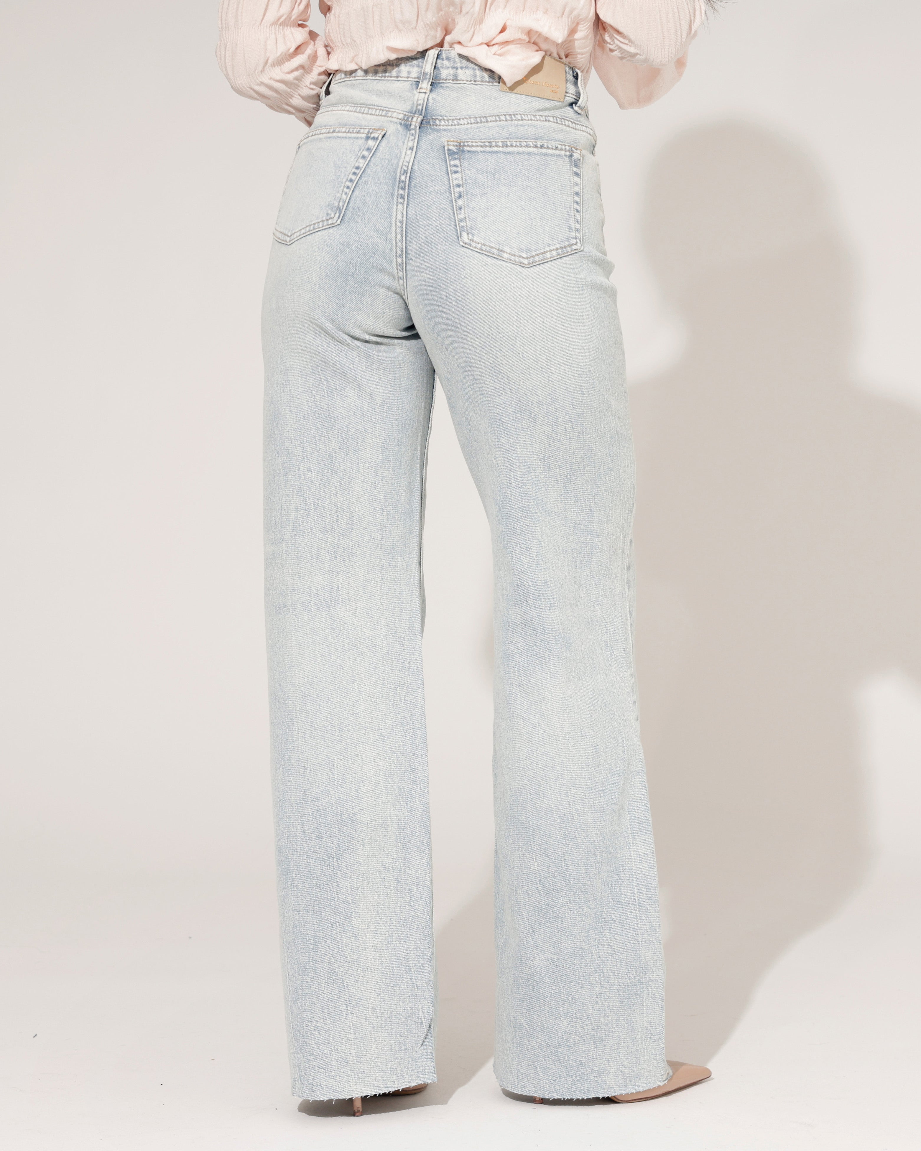 Queen Hearts | Wide leg jeans Nina-22 Lichtblauw