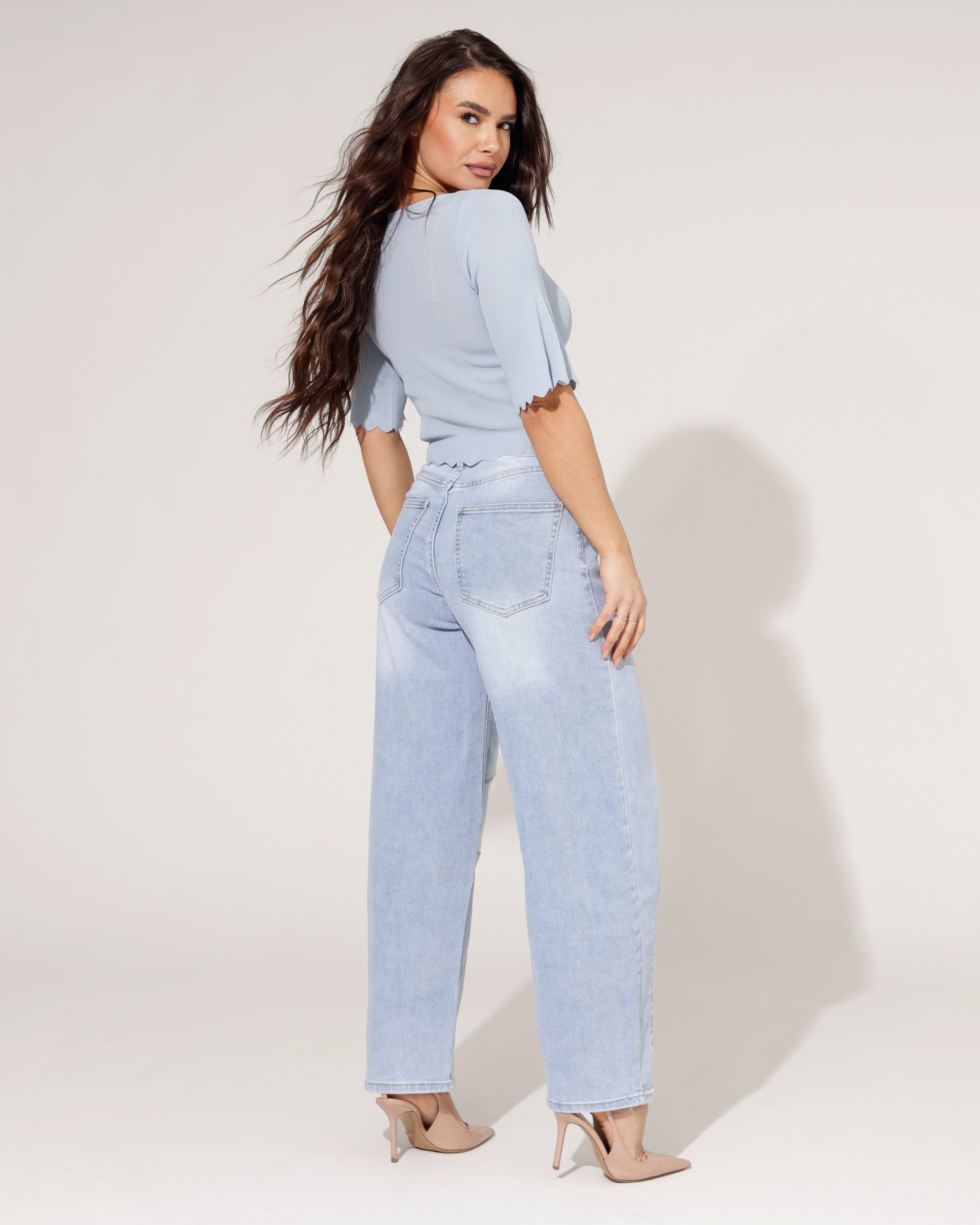 Laulia - Barrel jeans Melie-3 Lichtblauw