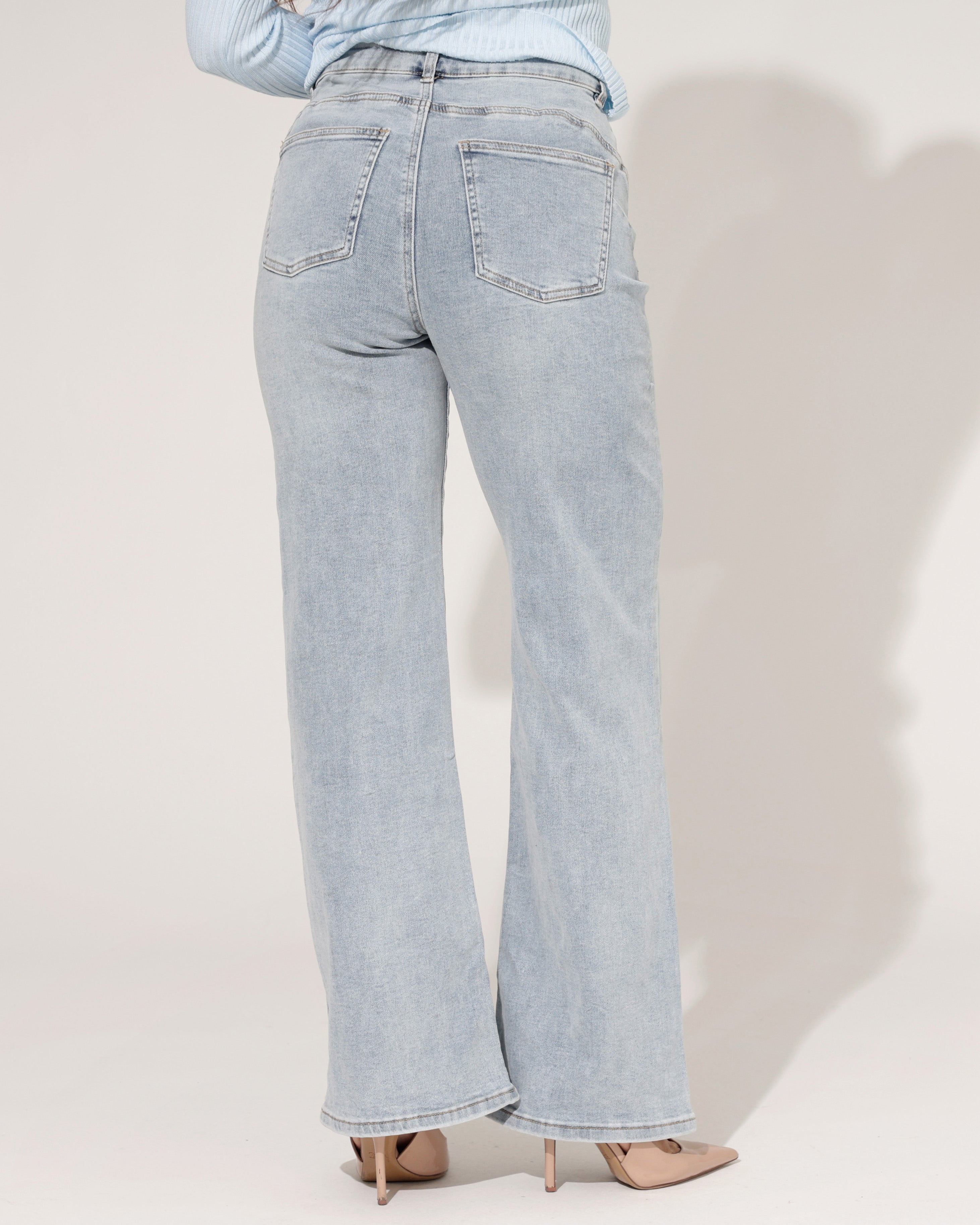 Norfy | Wide leg jeans Felice-1 Blauw