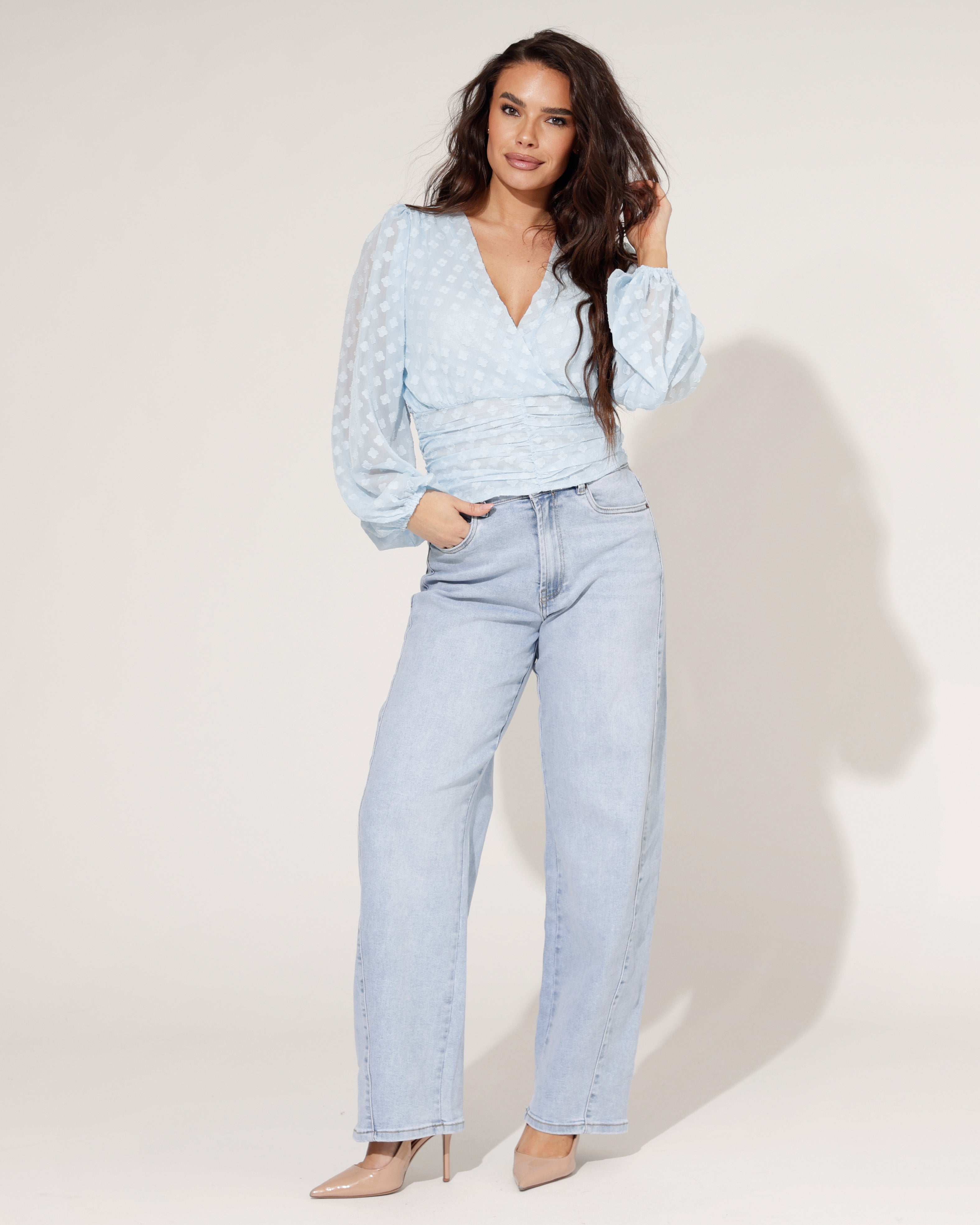 Norfy | Barrel jeans Bibi-1 Lichtblauw