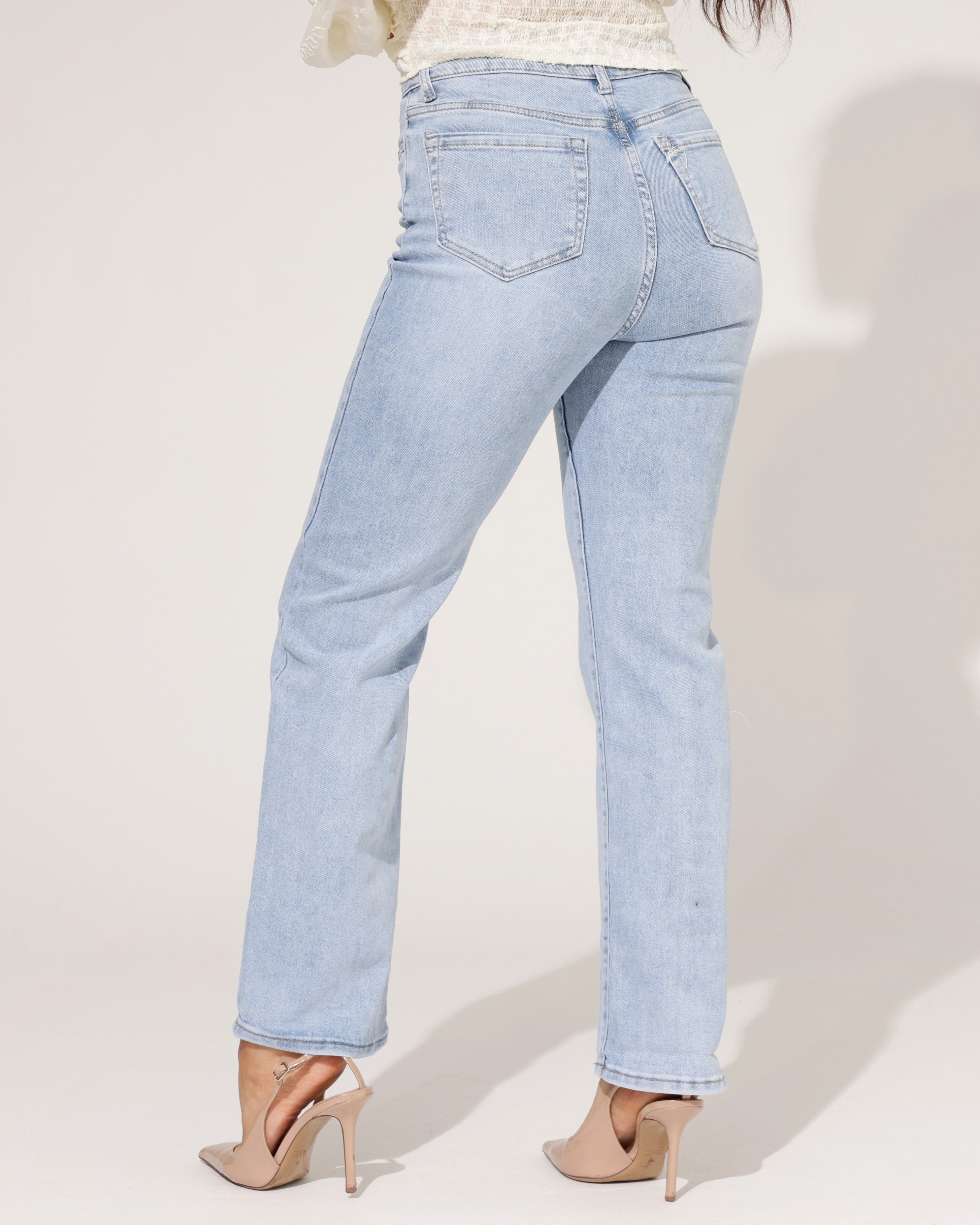 Ana & Lucy | Straight jeans Pien Lichtblauw