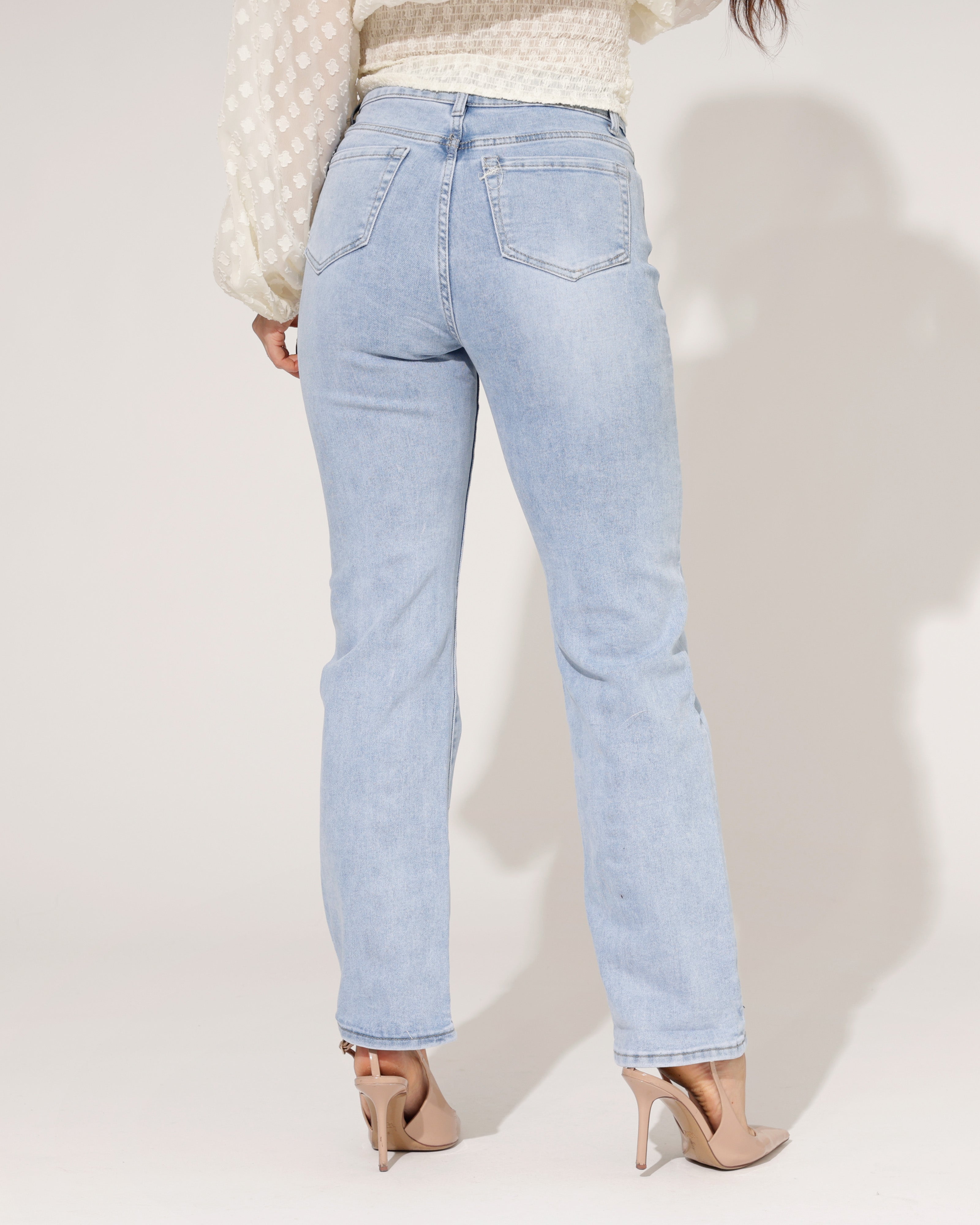 Ana & Lucy | Straight jeans Pien Lichtblauw