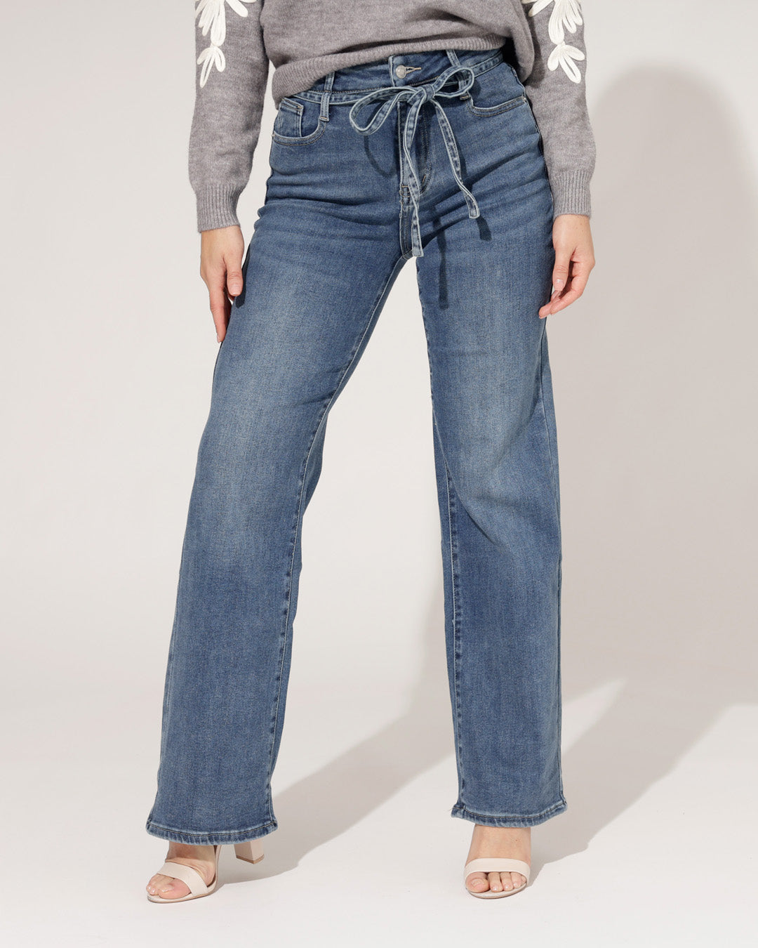 Laulia | Straight jeans Loua-3 Donkerblauw