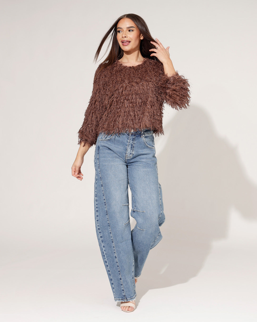 Queen Hearts | Barrel jeans Bibi Donkerblauw
