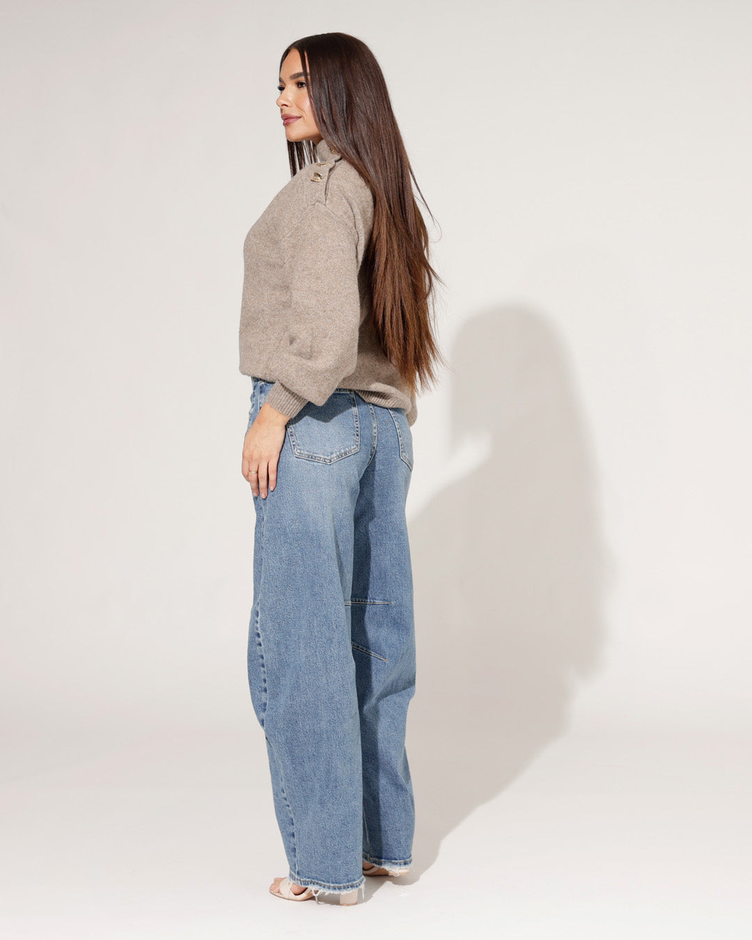 Queen Hearts | Barrel jeans Bibi Donkerblauw