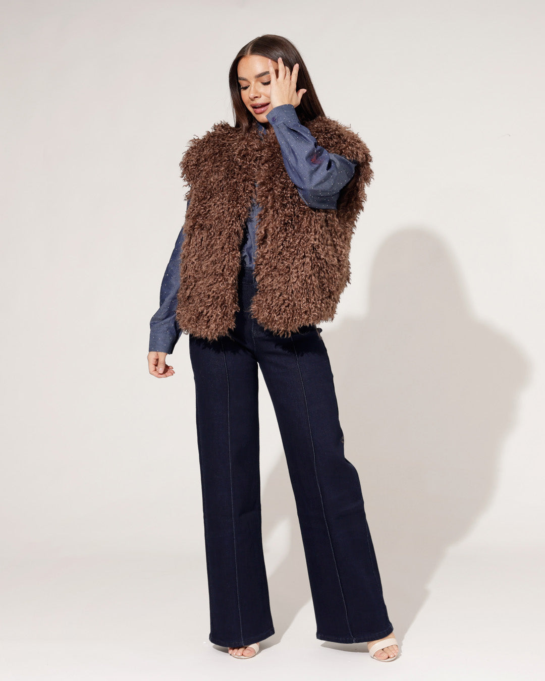 Goodies | Wide leg jeans Jilley Donkerblauw
