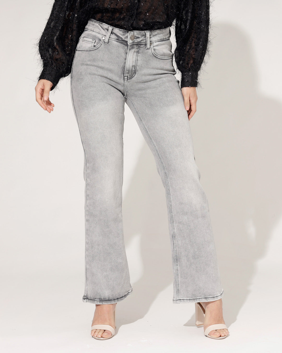 Redseventy | Flared jeans Kelly-21 Grijs